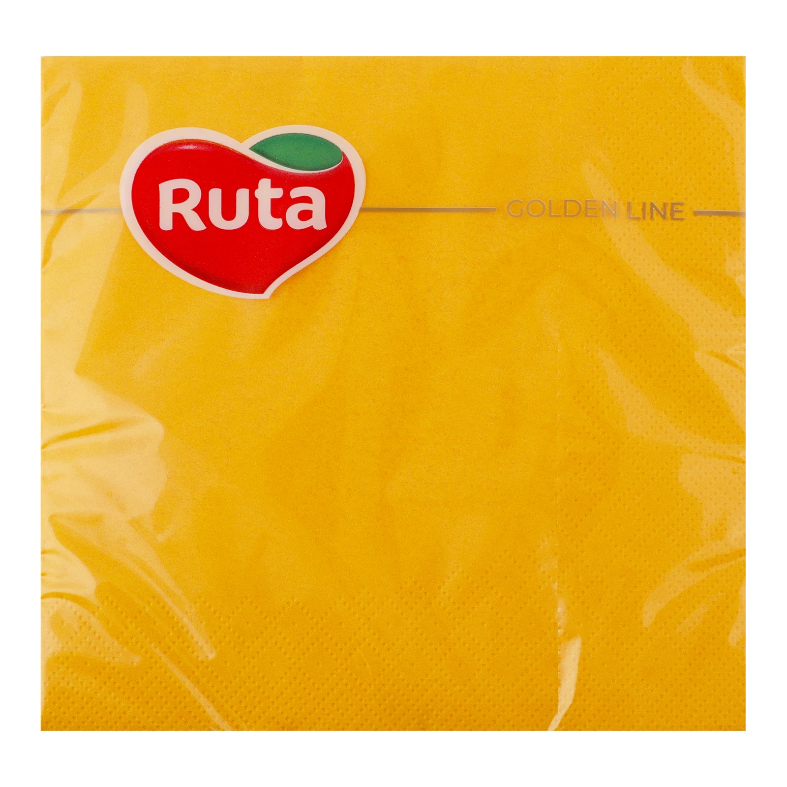 Серветки паперові Ruta Golden line 33х33см 3-шарові жовті 20шт Фото №:1