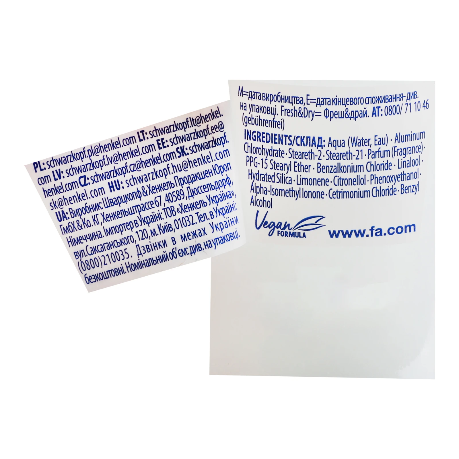 Антиперспірант Fa Fresh+Dry Green Tea Scent роликовий 50мл Фото №:3