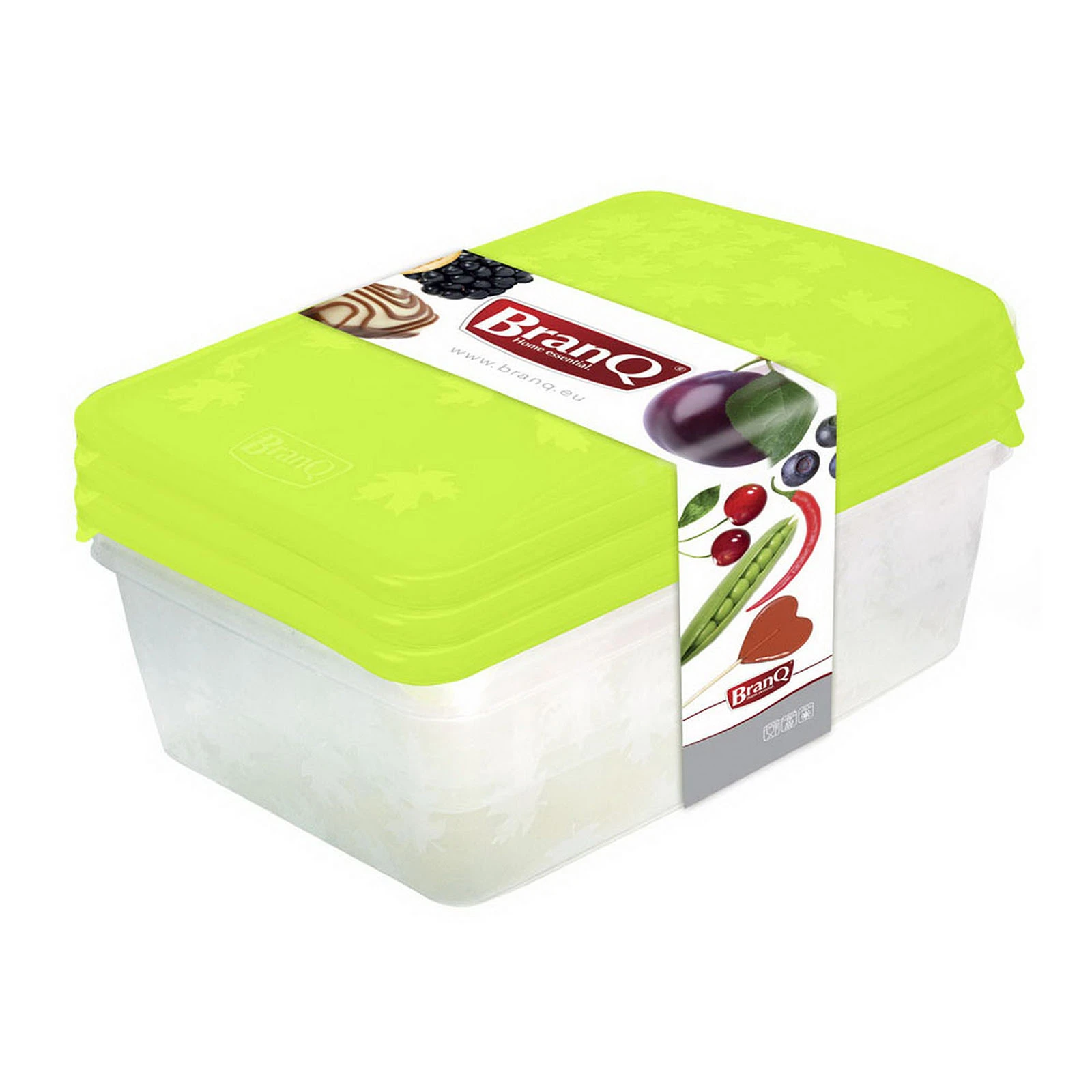 Компл. ємностей BRQ Rukkola для морозилки прямокут 3шт Фото №:1