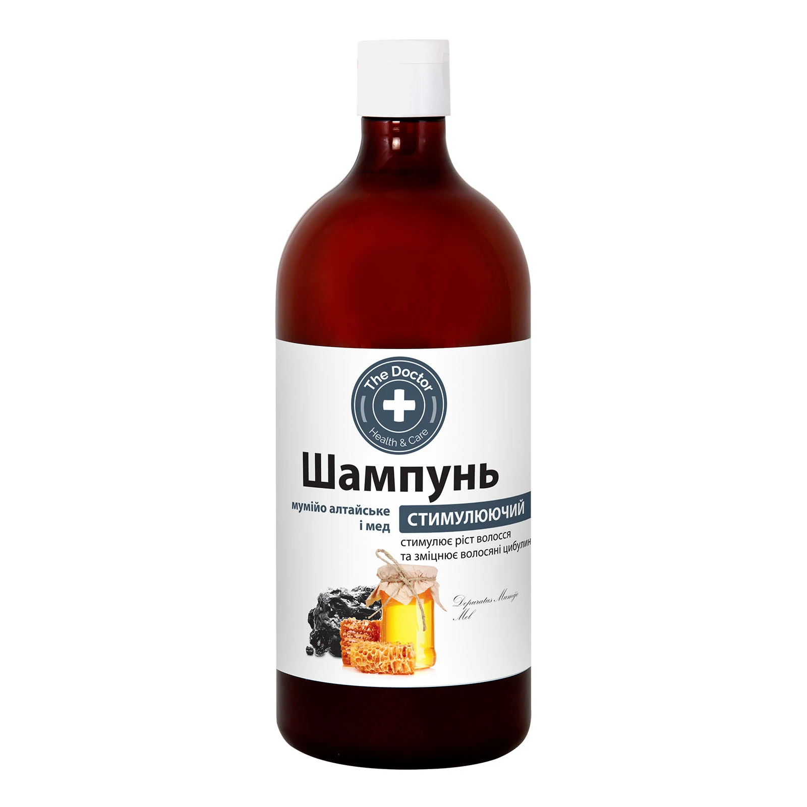 Шампунь Домашний доктор 1000мл Муміє алтайське+Мед Фото №:1