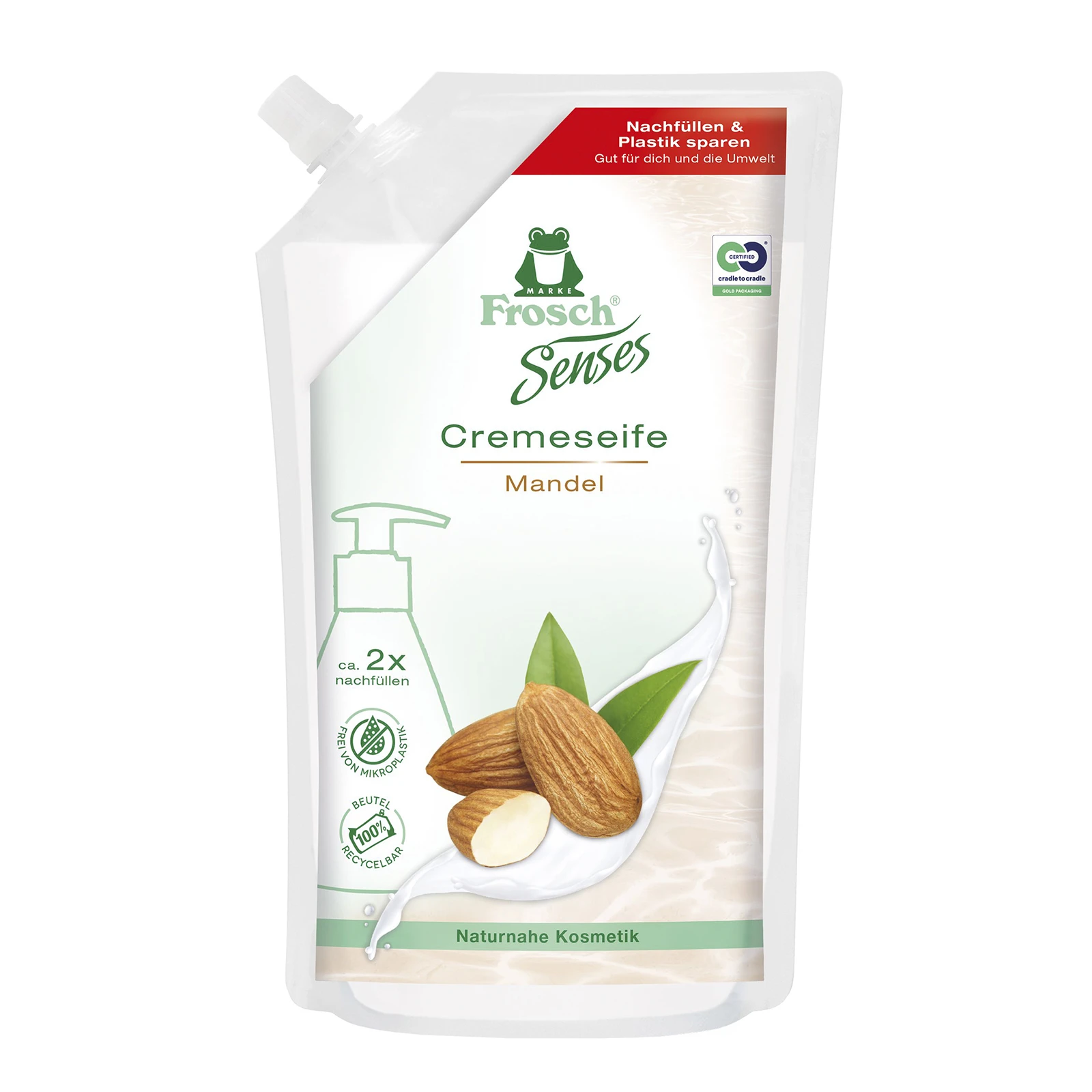 Мило рідке Frosch Pure Care Мигдальне молочко для рук 500мл Фото навігації №:1