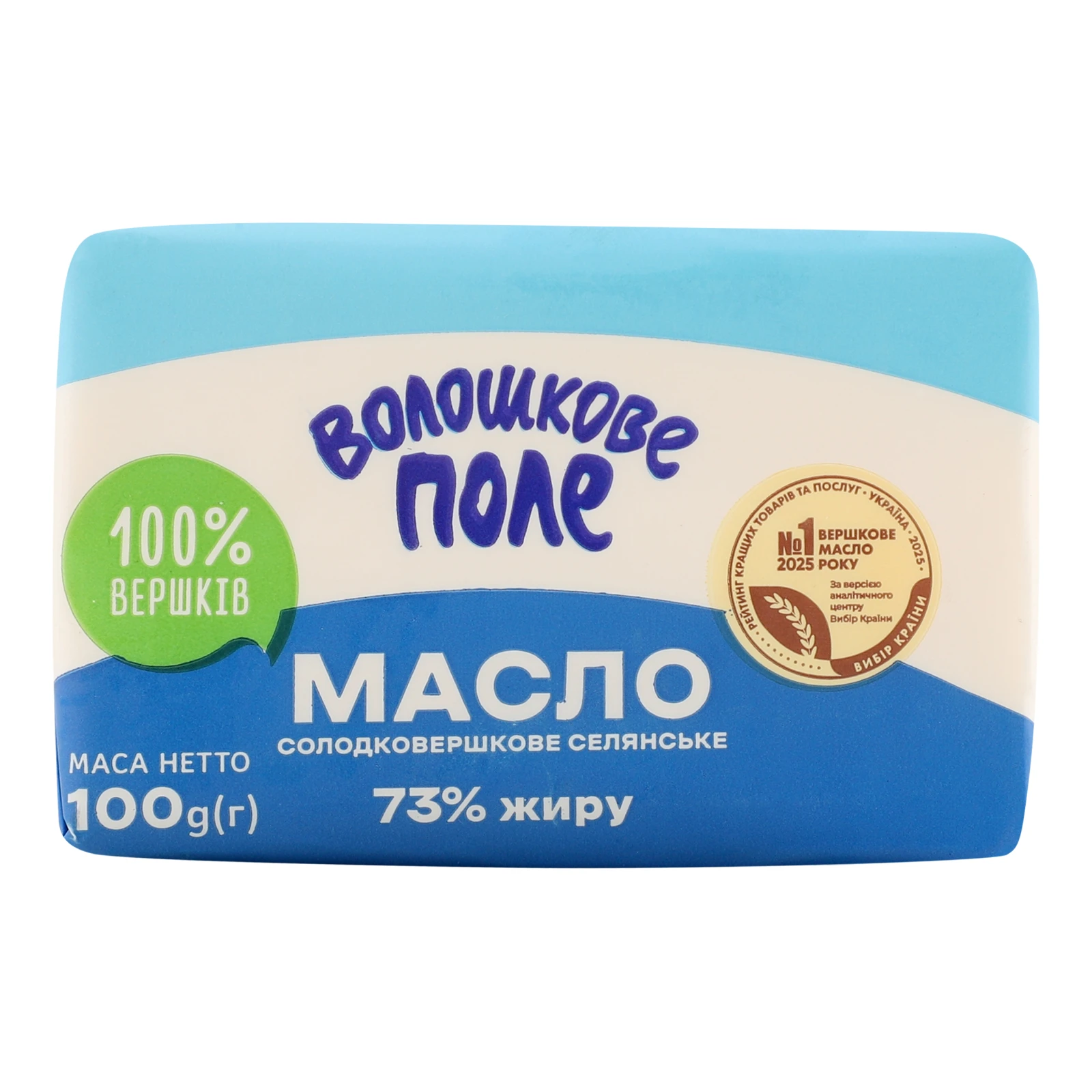 Масло Волошкове поле Селянське солодковершкове 73% 100г Фото №:1