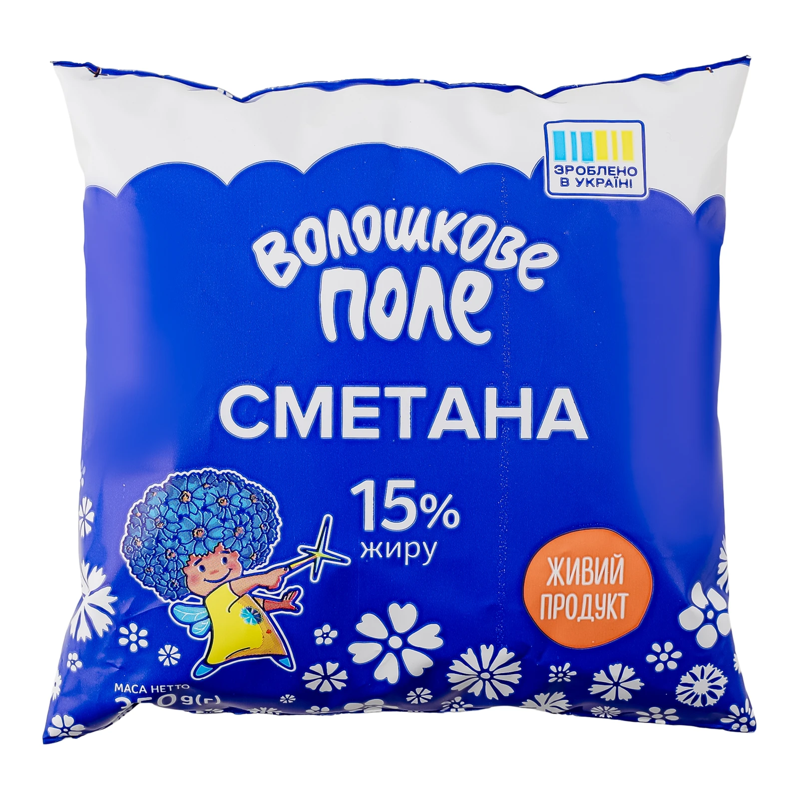 Сметана Волошкове поле 15% 350г