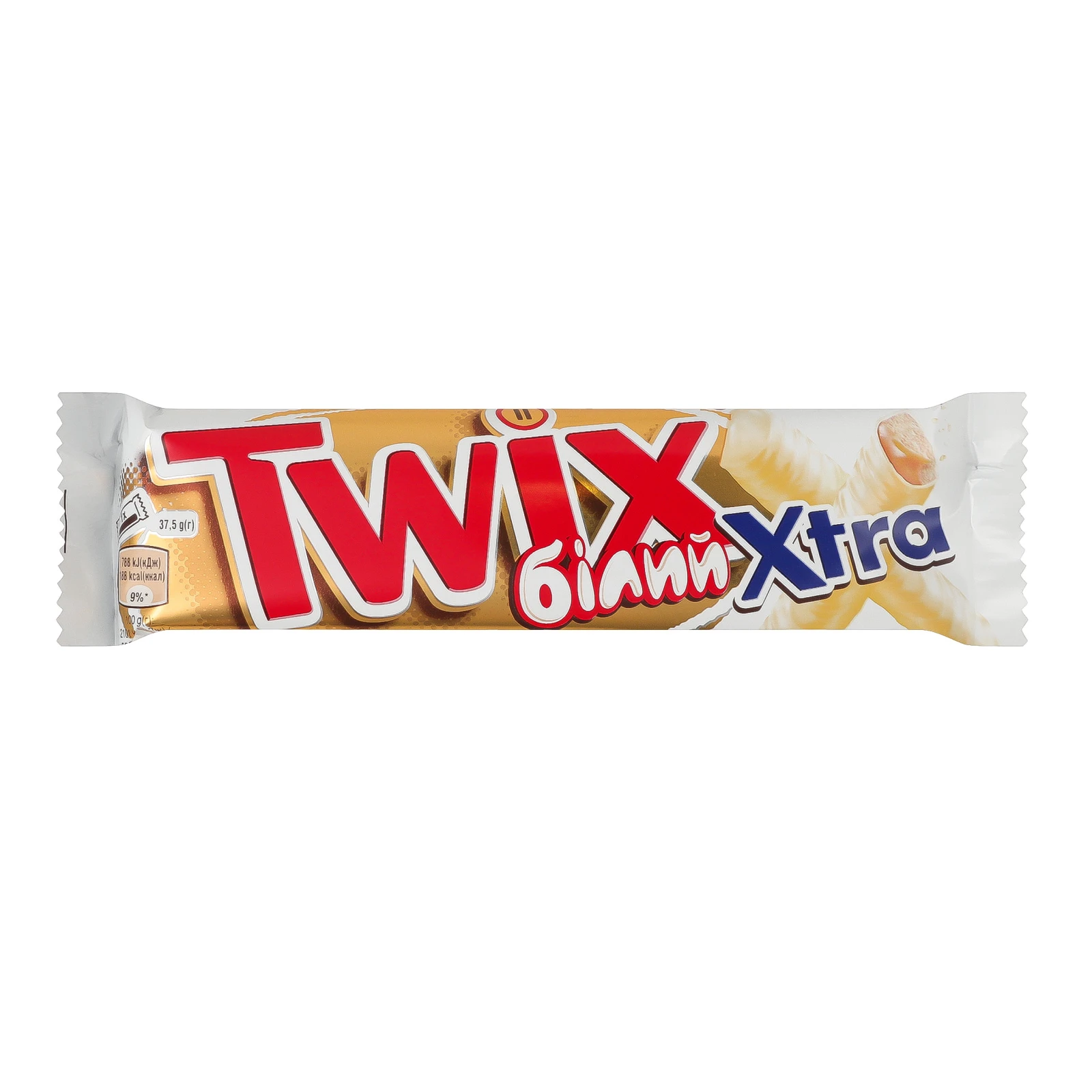 Печиво Twix Extra Білий пісочне вкрите білим шоколадом з карамеллю 2*37.5г Фото навігації №:1