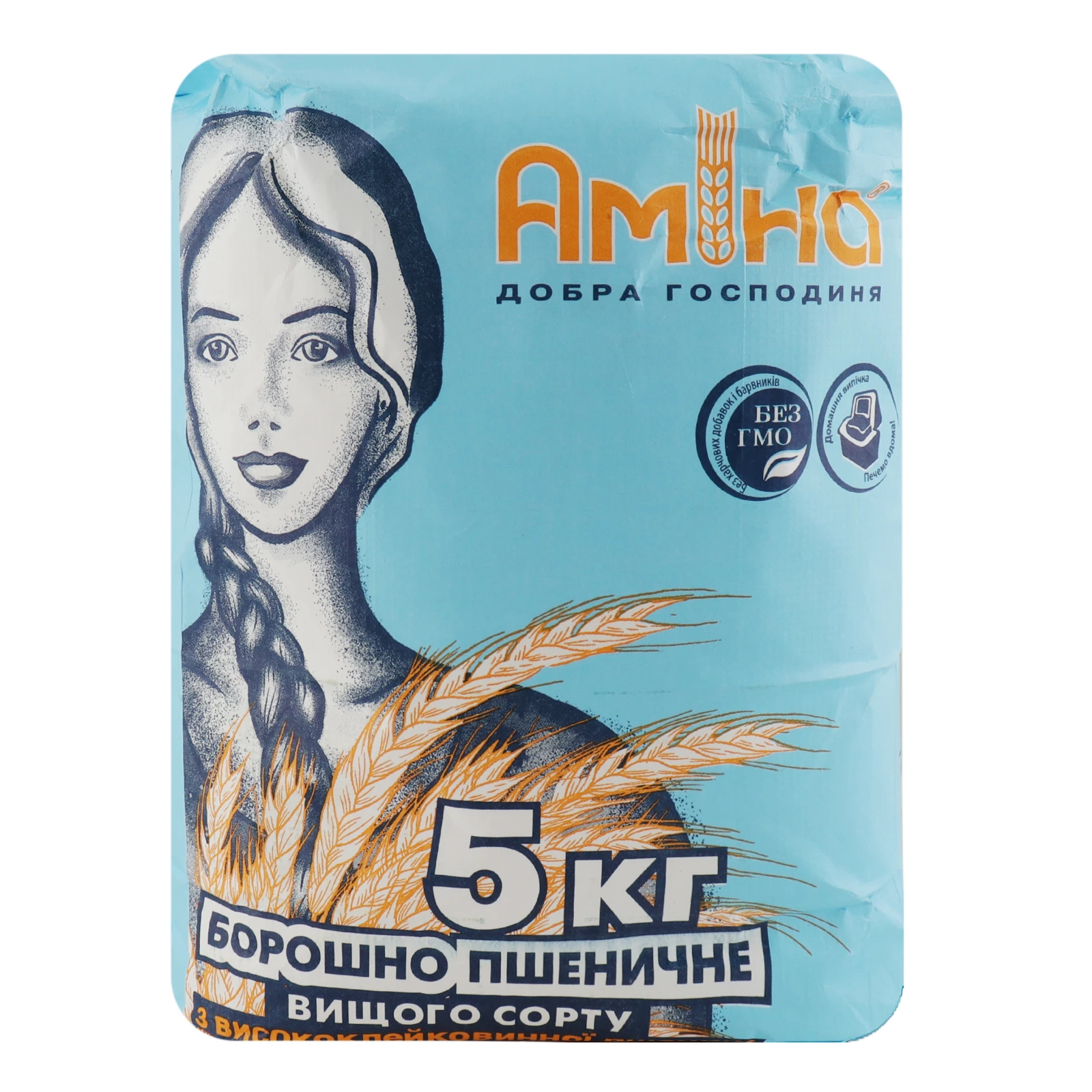Борошно Аміна пшеничне вищого сорту 5кг Фото №:1