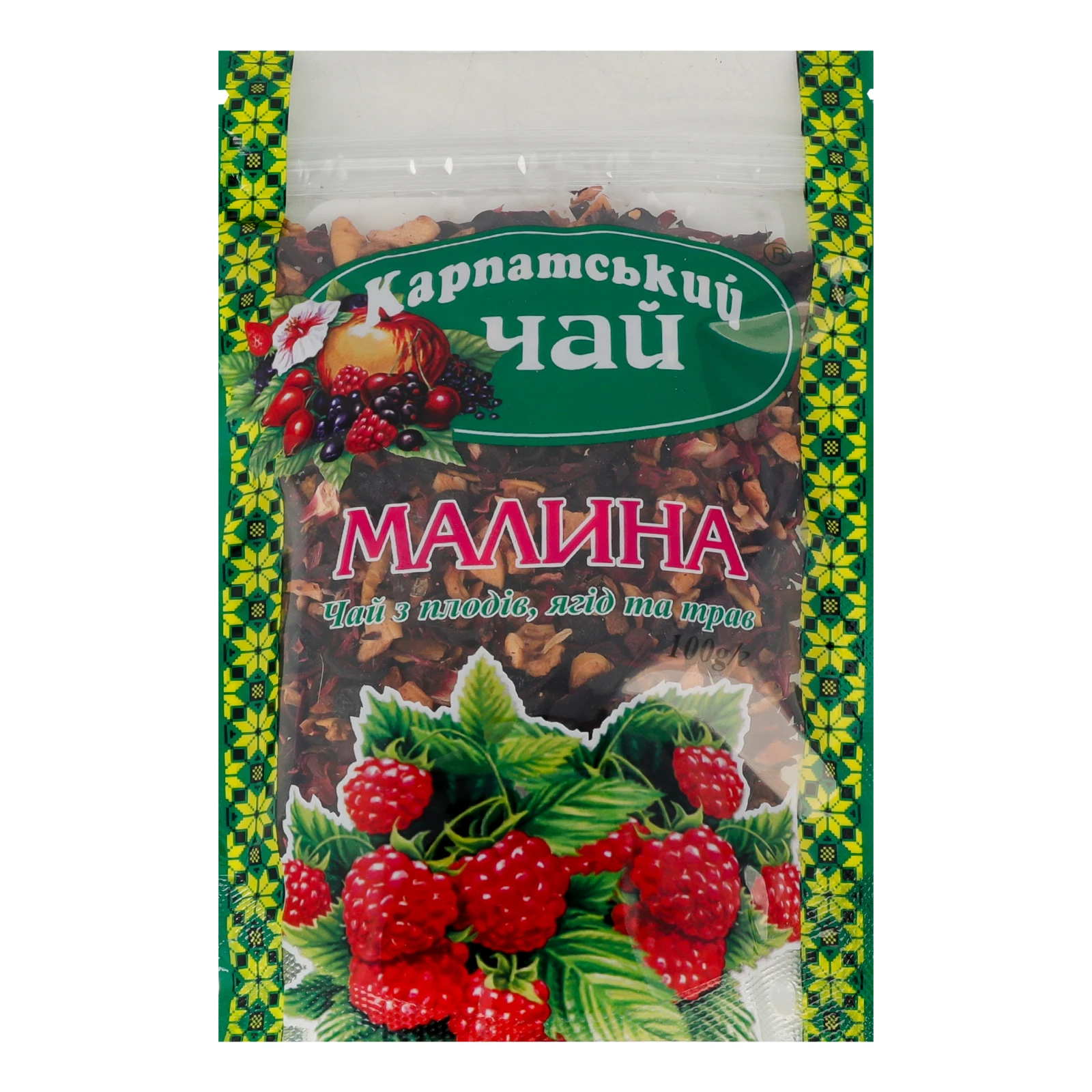 Чай Карпатський чай з плодів ягід та трав Малина 100г Фото №:1