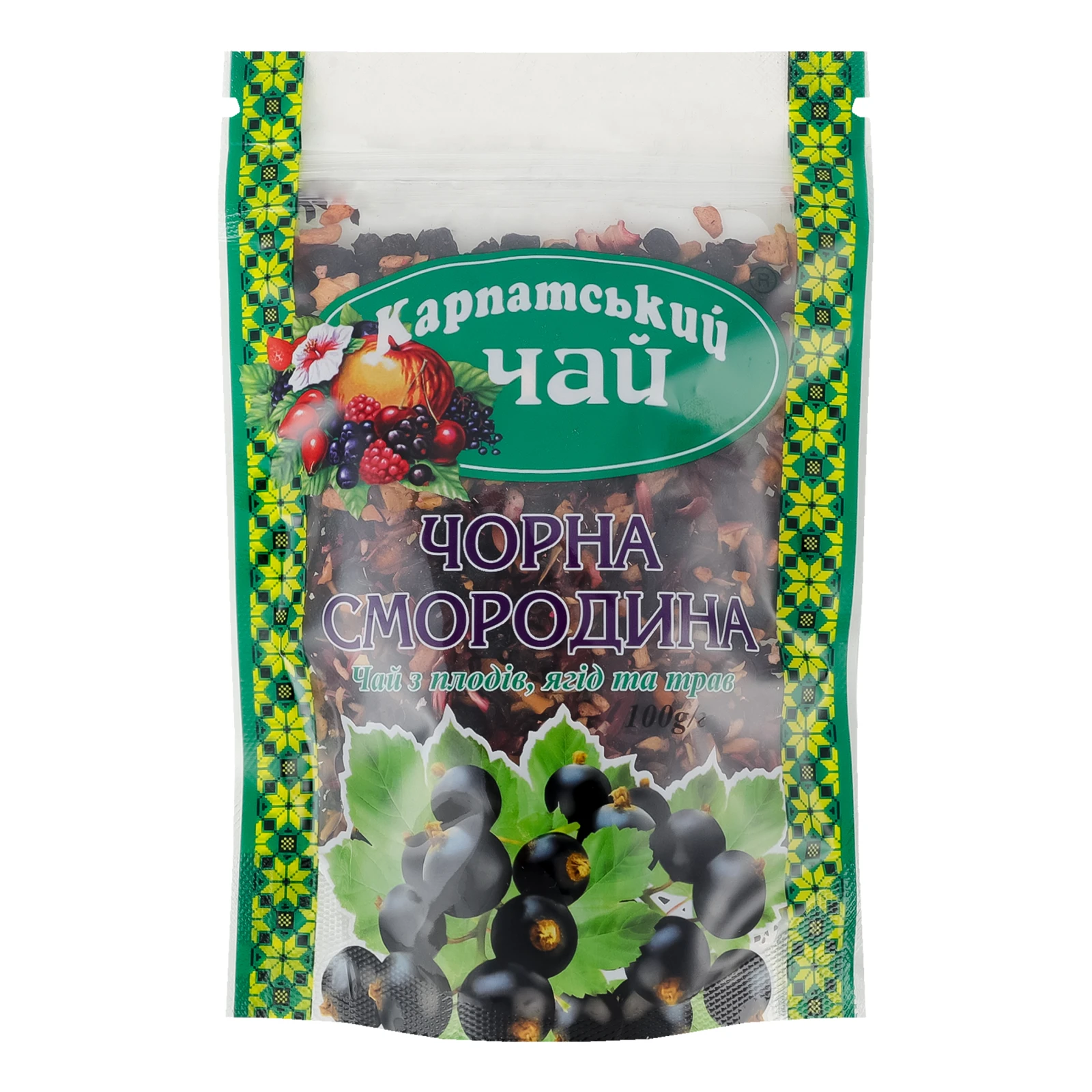 Чай Карпатський чай з плодів ягід і трав Чорна смородина 100г Фото №:1