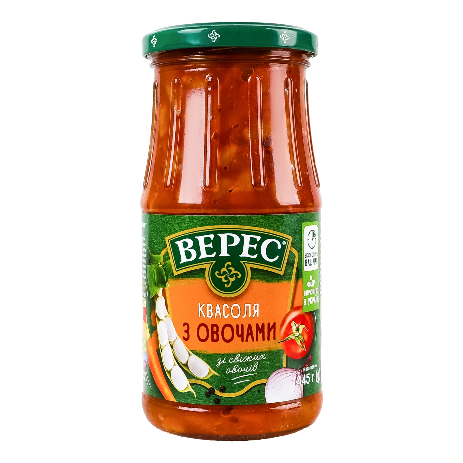 Квасоля Верес з овочами стерилізована 445г Фото №:1