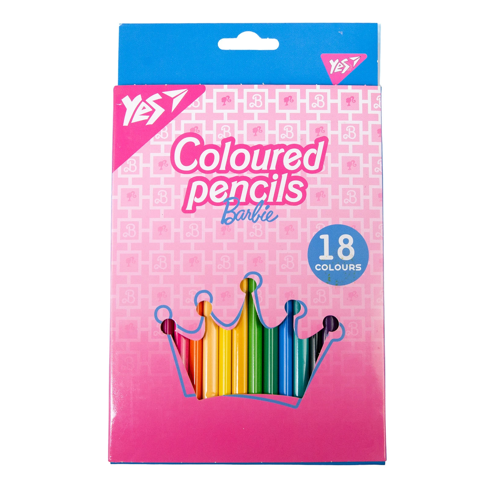Олівці Yes кольорові 18шт Barbie Фото №:1