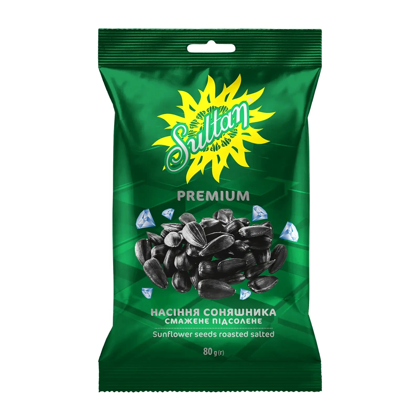 Насіння соняшника Sultan Premium смажене підсолоне 80г Фото №:1