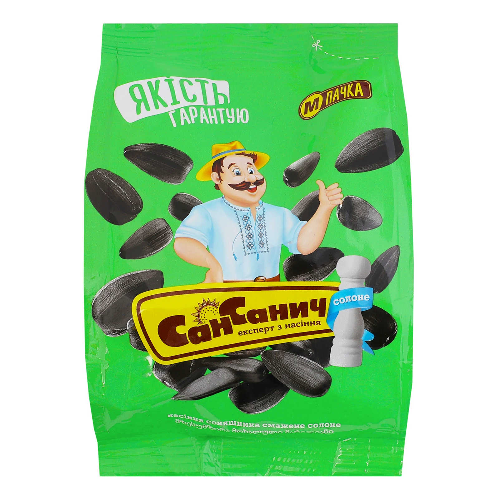 Насіння соняшника Сан Санич смажене солоне 100г Фото №:1