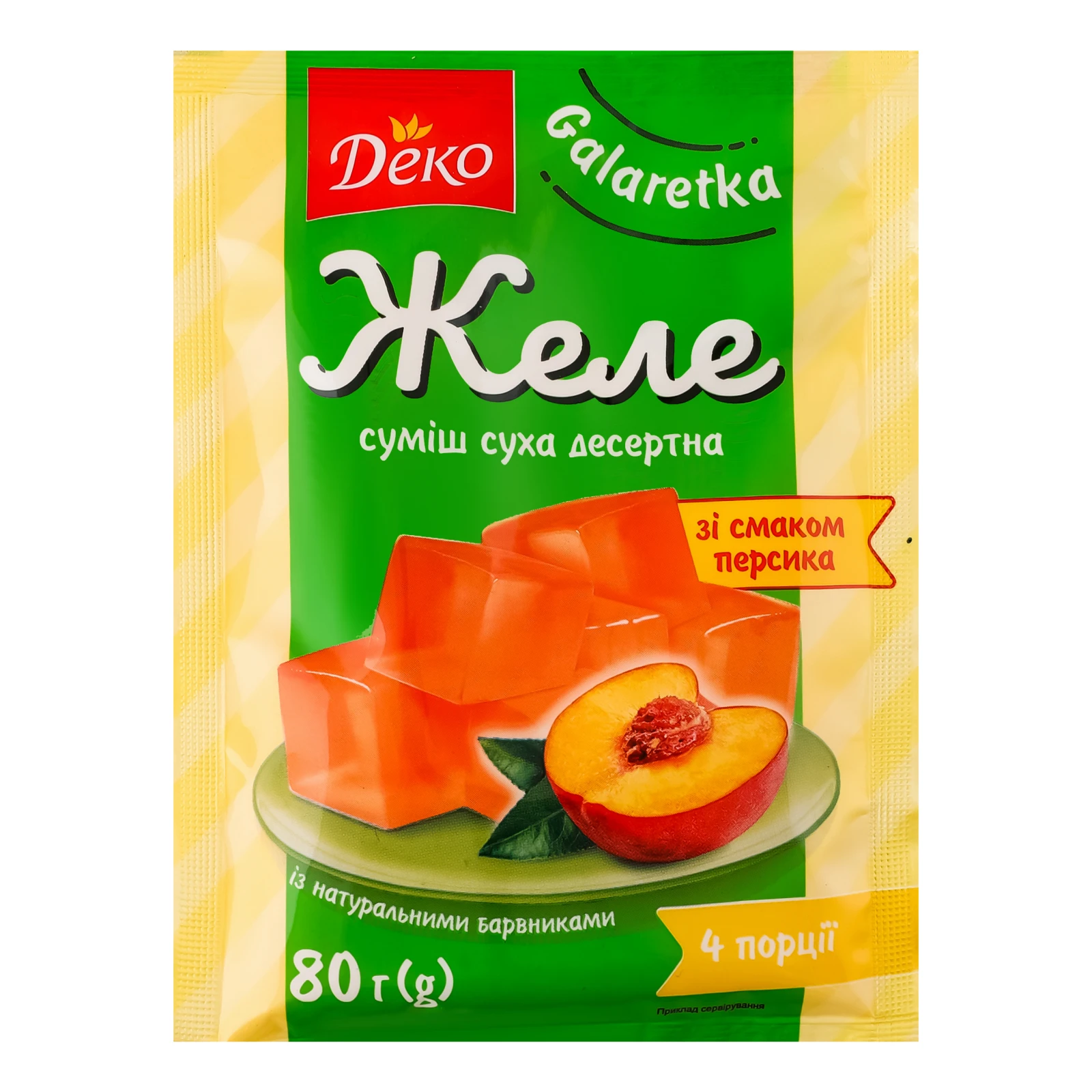 Желе Деко зі смаком персика 80г
