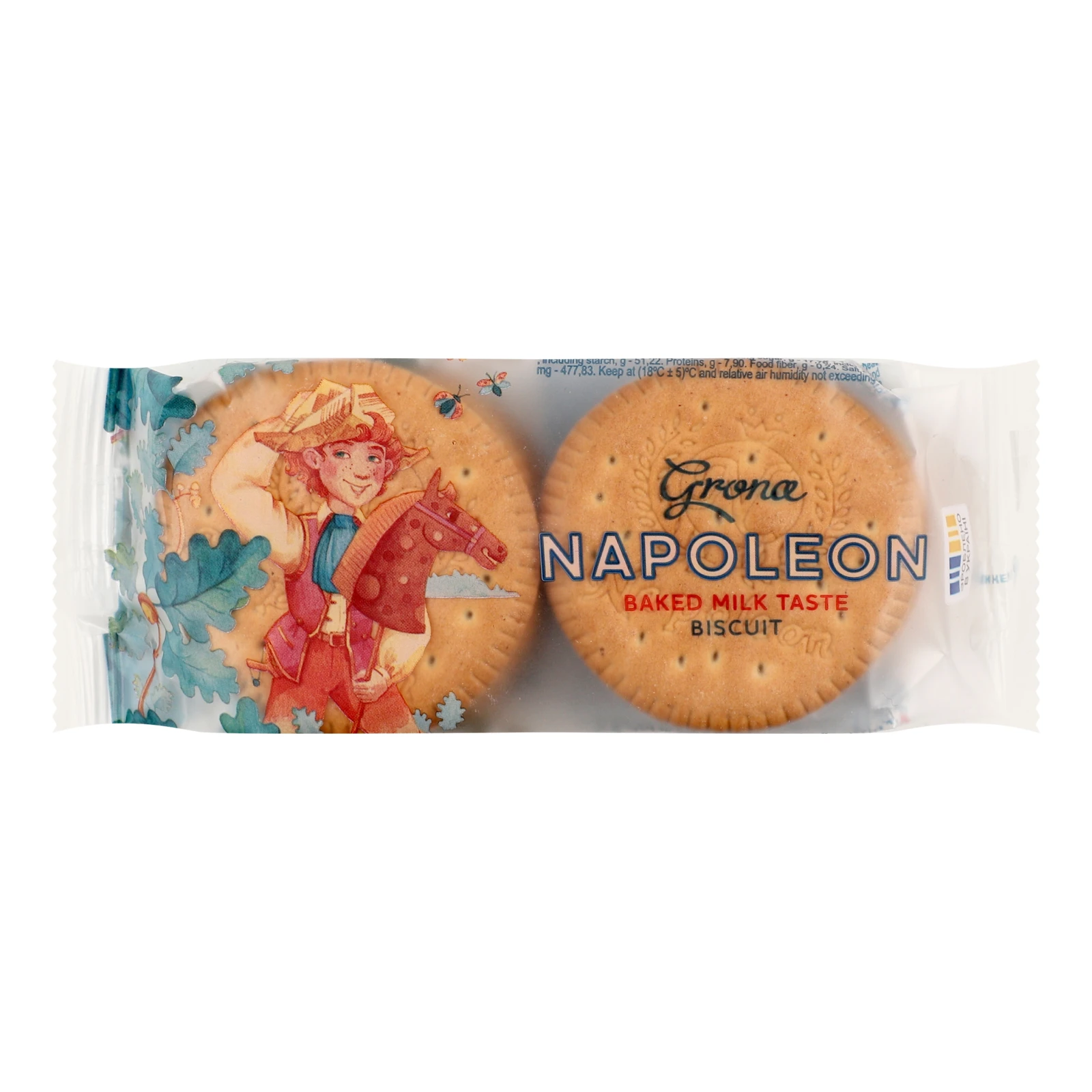 Печиво Grona Napoleon затяжне зі смаком пряженого молока 72г Фото №:1