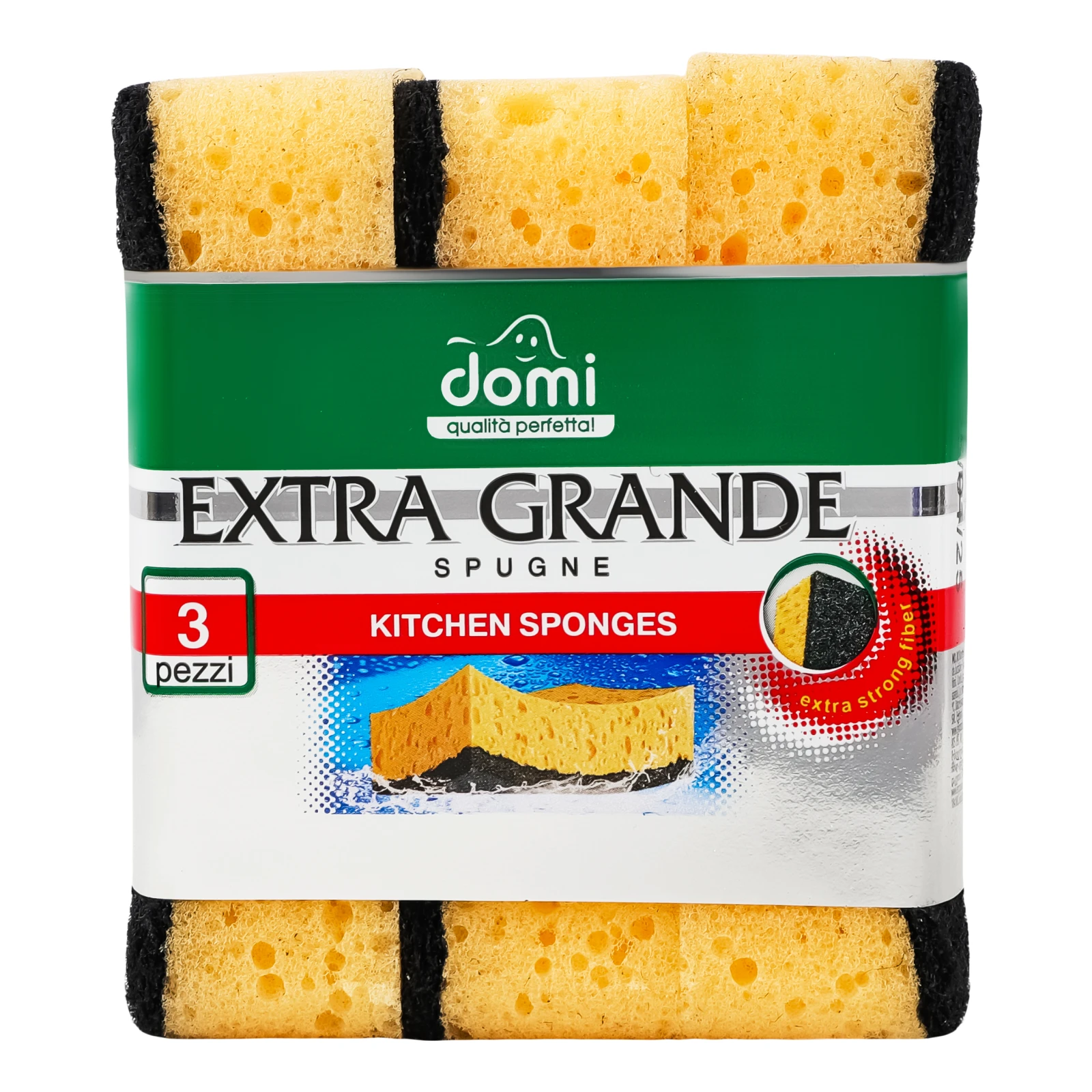 Губки кухонні Domi Extra grande 3шт/уп Фото №:1