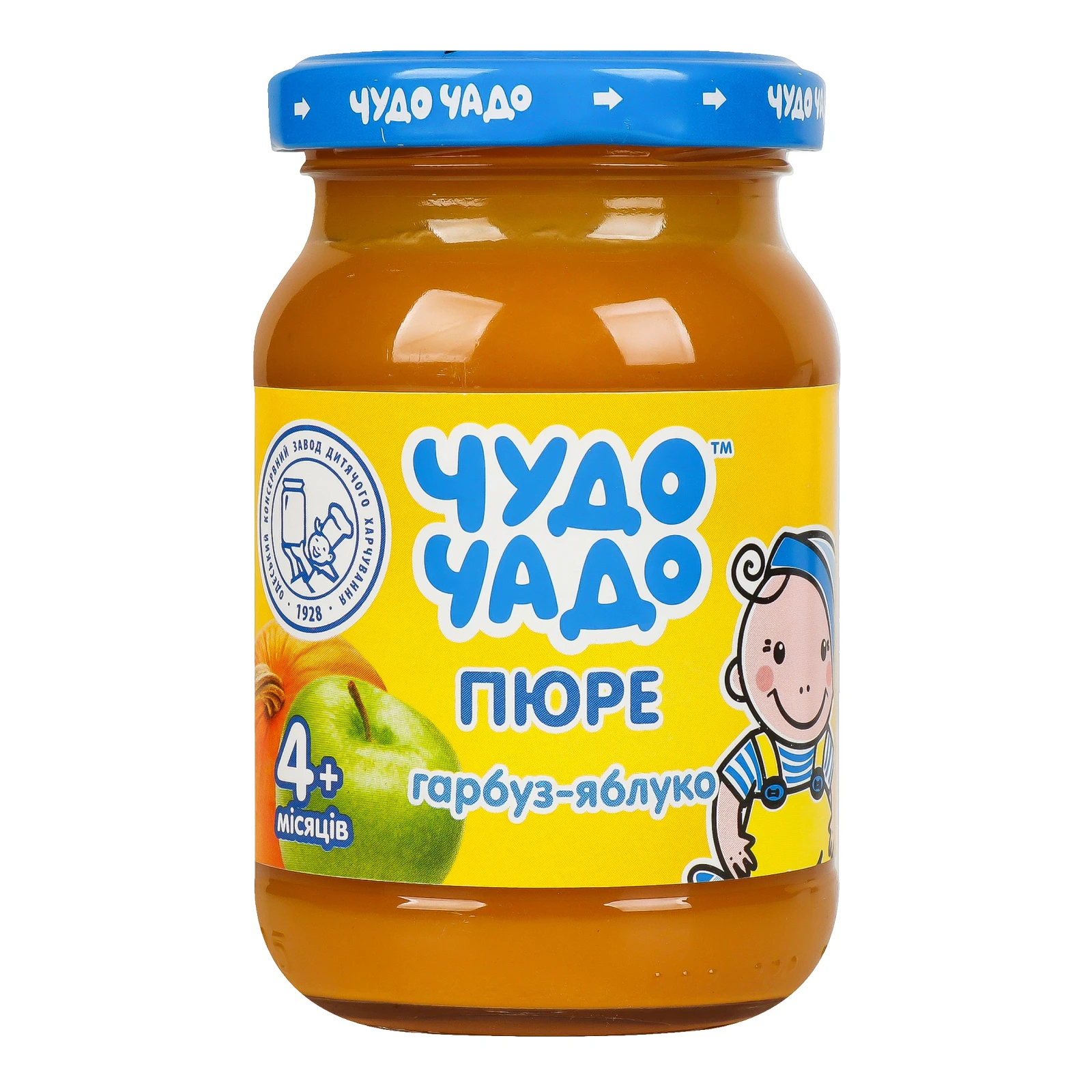 Пюре Чудо-Чадо Гарбуз-Яблуко з цукром для дітей від 4-х місяців 170г Фото №:1