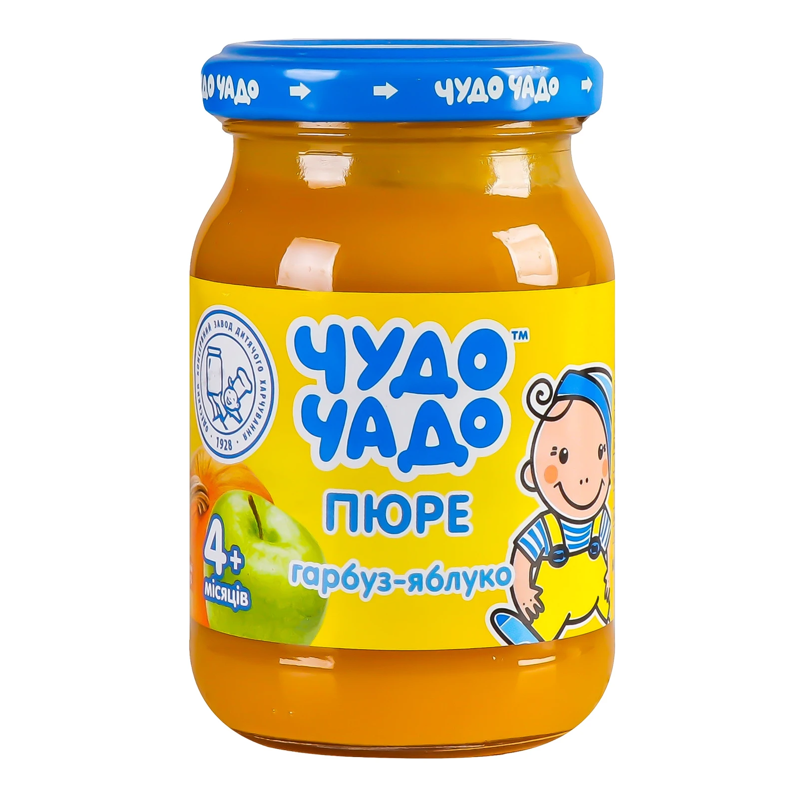 Пюре Чудо-Чадо Гарбуз-Яблуко з цукром для дітей від 4-х місяців 170г Фото навігації №:1