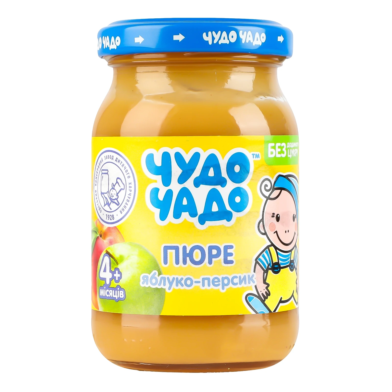Пюре Чудо-Чадо Яблуко-персик для дітей від 4-х місяців 170г Фото №:1