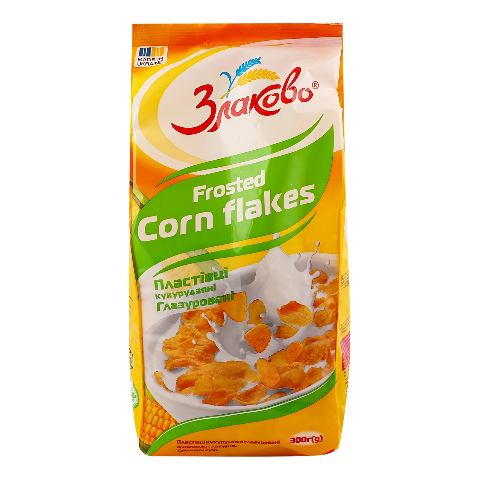 Сніданок сухий Злаково пластівці кукурудзяні глазуровані цукровою глазур'ю 300г Фото №:1