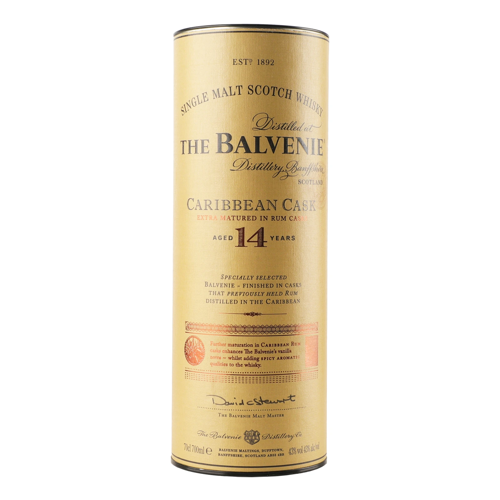 Віскі Balvenie Caribbean Cask 14 років 0,7л 43% Фото навігації №:1