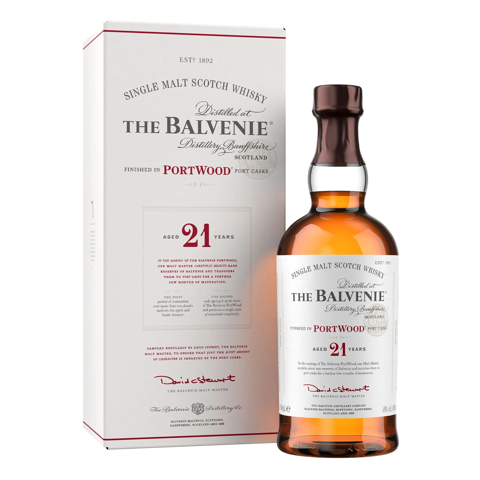 Віскі Balvenie Portwood 21 рік 0,7л 40% тубус Фото №:1