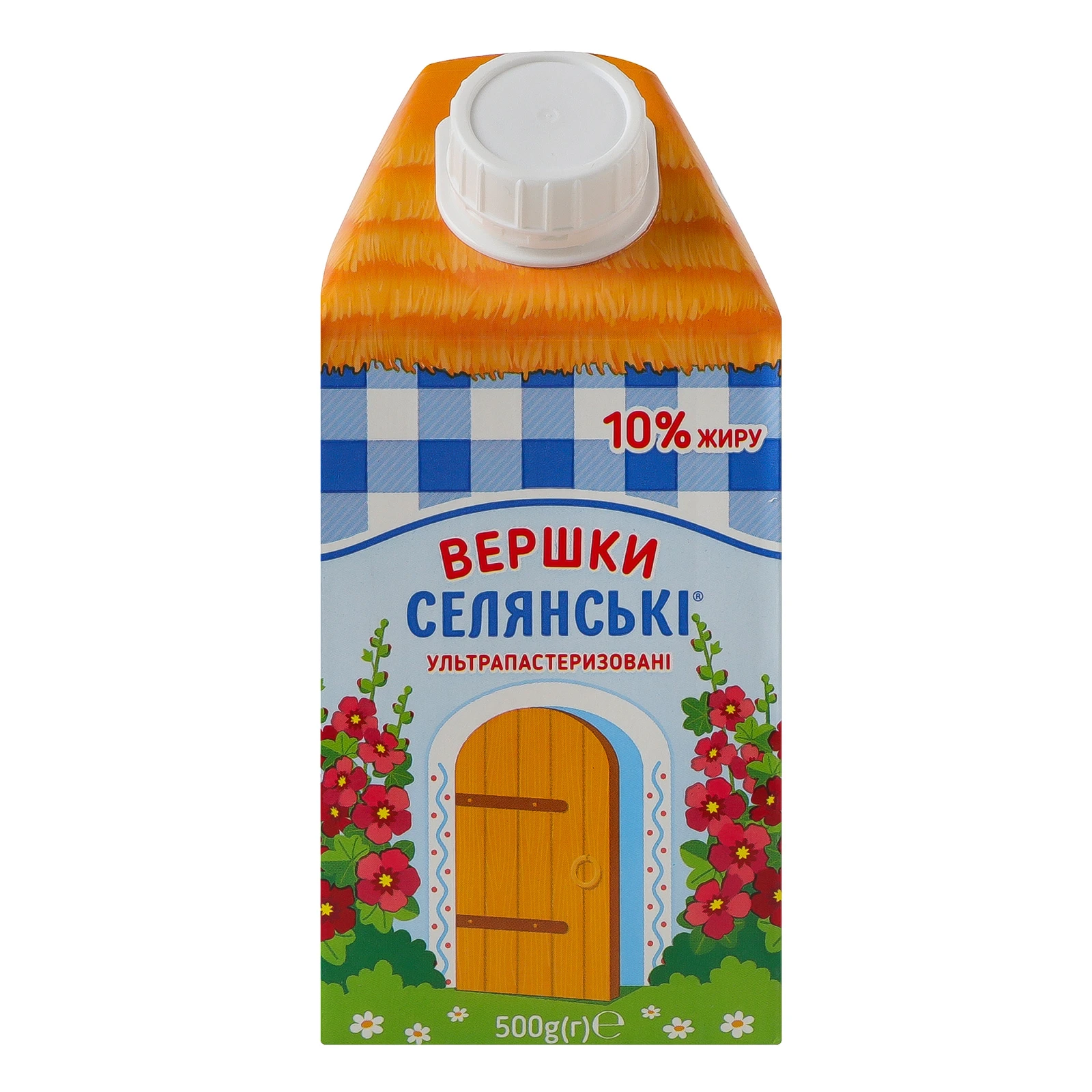 Вершки Селянські ультрапастеризовані 10% 500г Фото навігації №:1