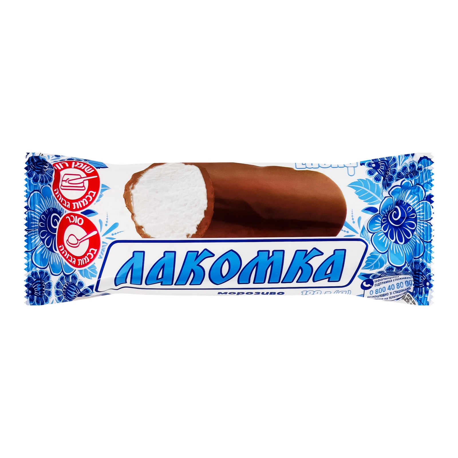Морозиво Laska Лакомка в збитій кондитерській глазурі 12% 100г