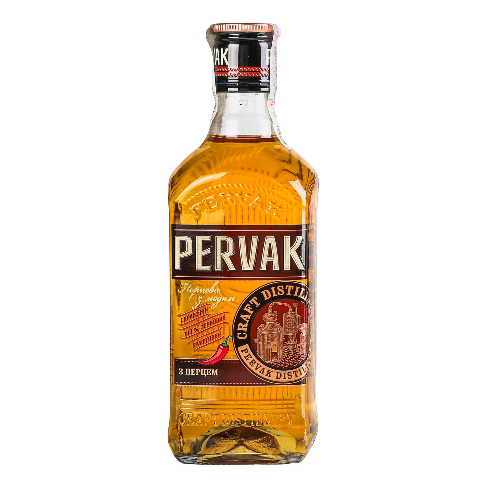 Настоянка Pervak Перцева з медом 37.5% 0.5л Фото навігації №:1