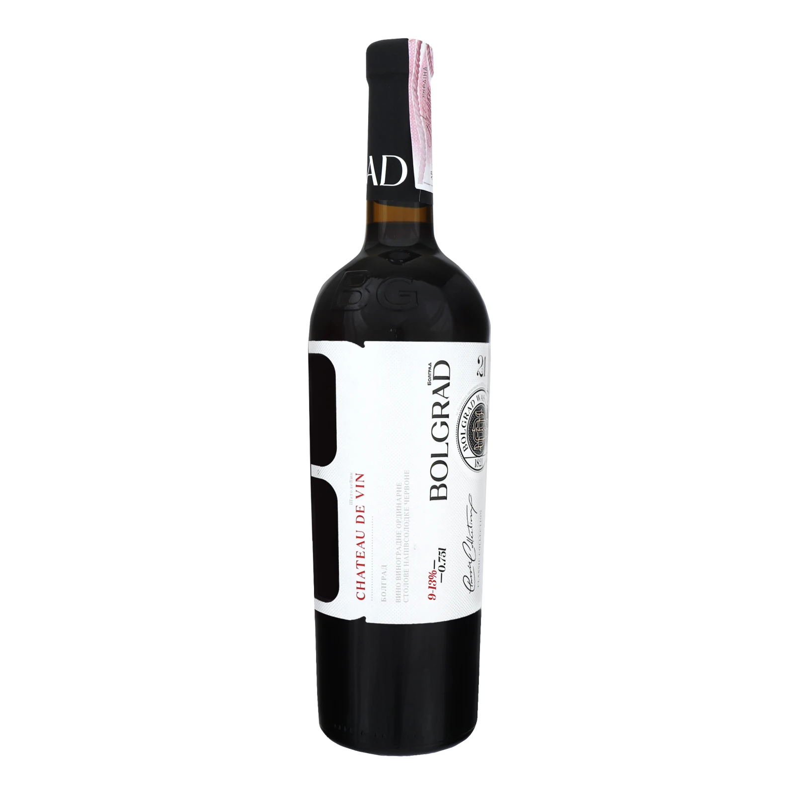 Вино Bolgrad Шато Де Вин червоне напівсолодке 9-13% 0.75л Фото №:1