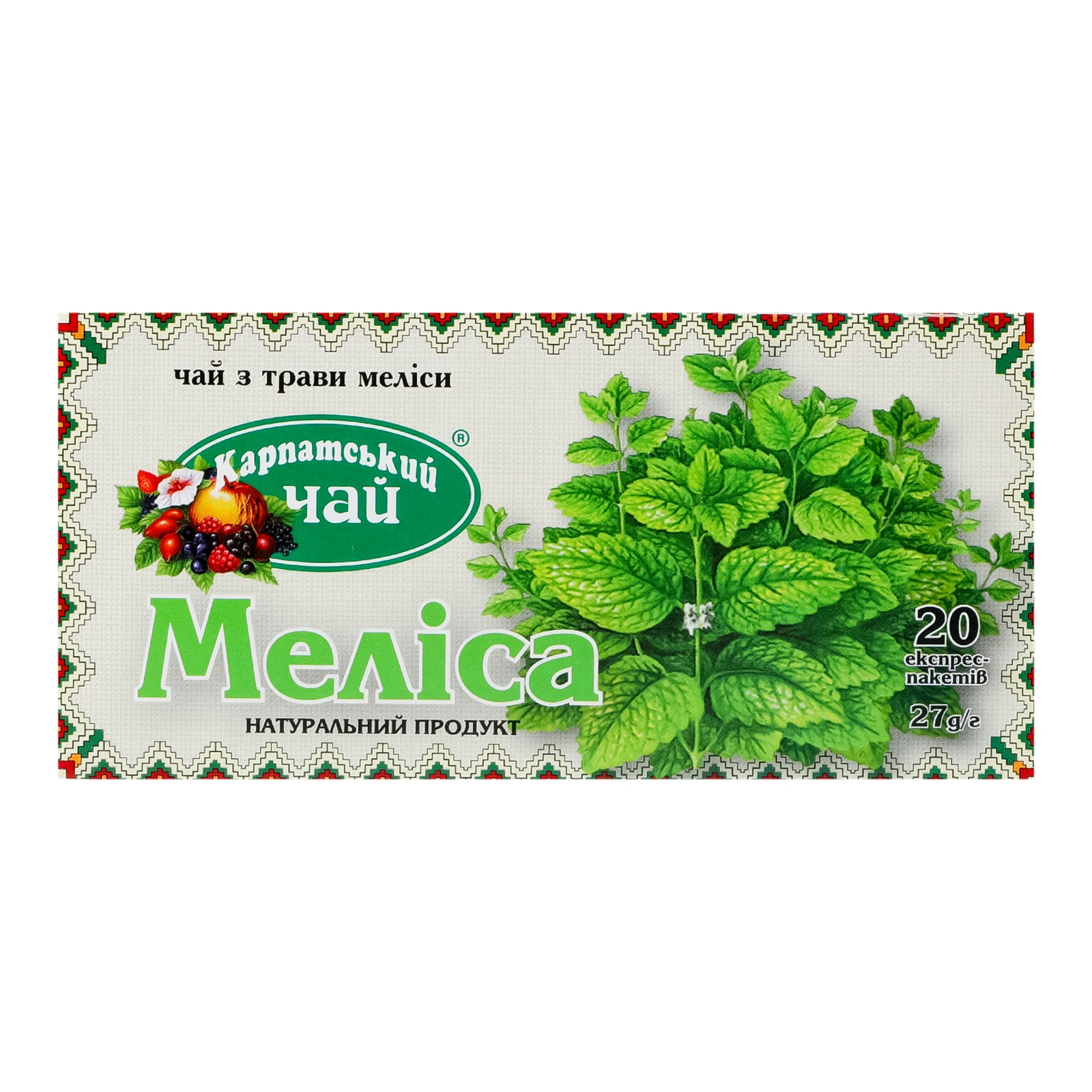 Чай Карпатський чай Меліса 20шт Фото №:1