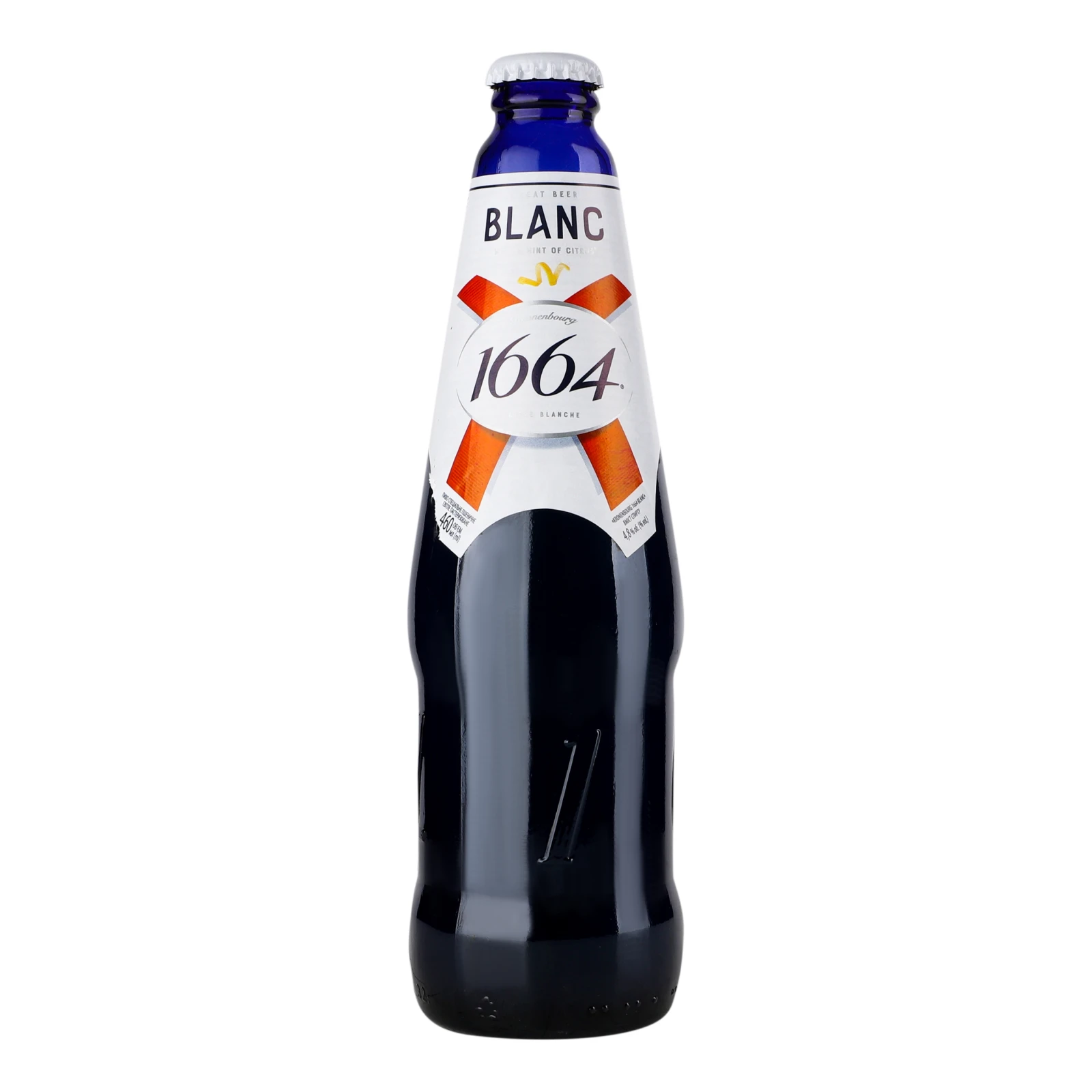 Пиво Kronenbourg 1664 Blanc спеціальне пшеничне світле пастеризоване 4.8% 0.46л Фото №:1
