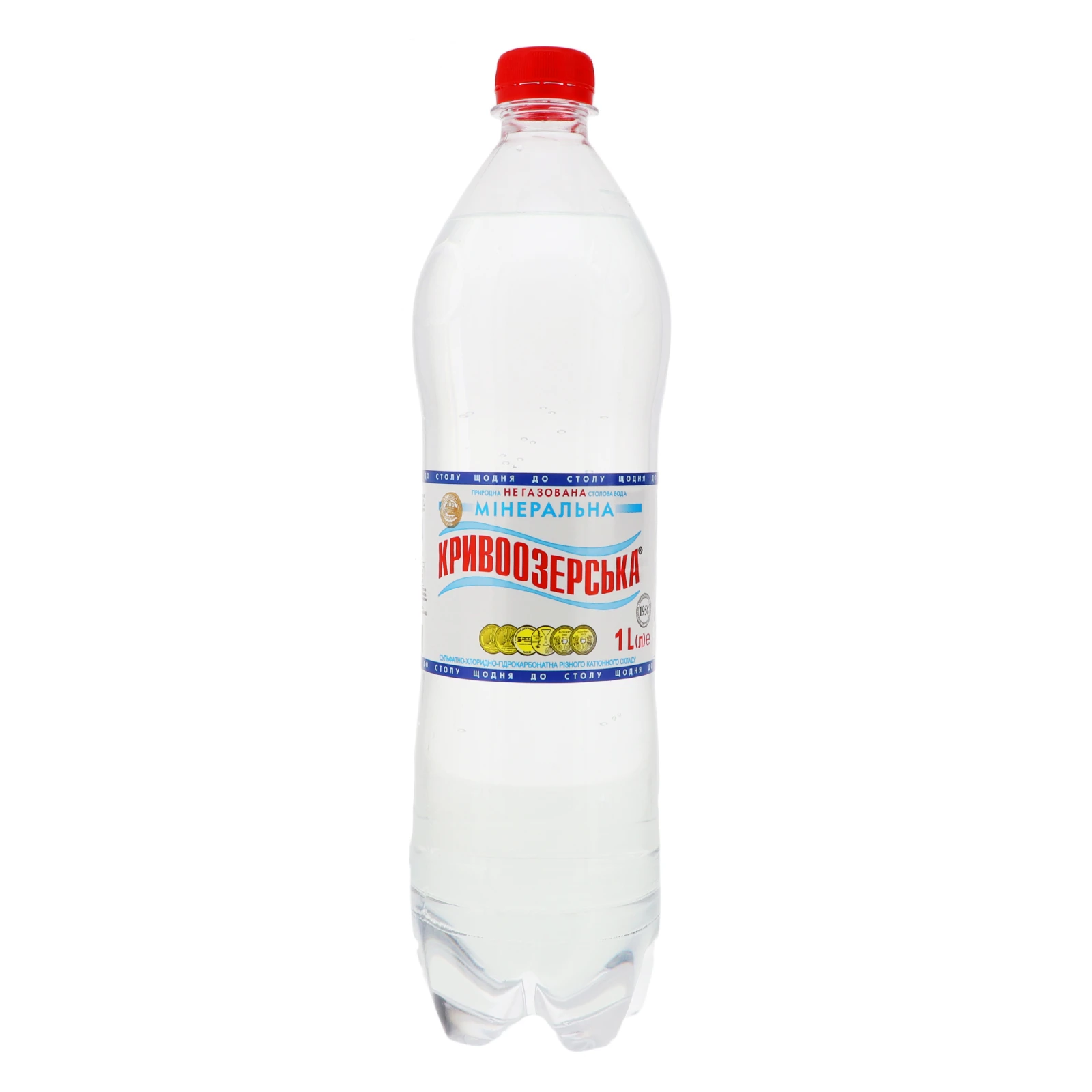 Вода мінеральна Кривоозерська природна столова негазована 1л Фото №:1