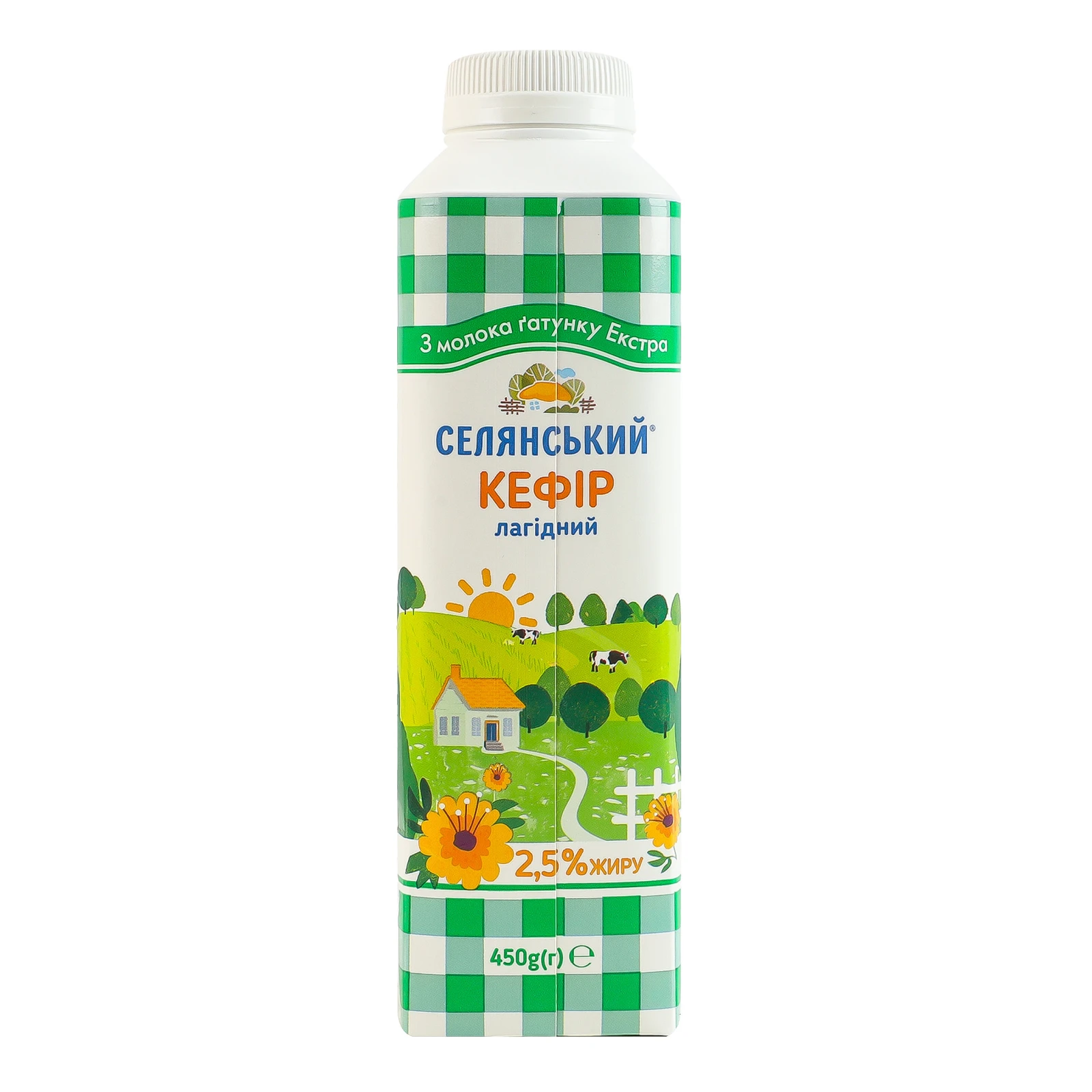 Кефір Селянський лагідний 2.5% 450г Фото №:2