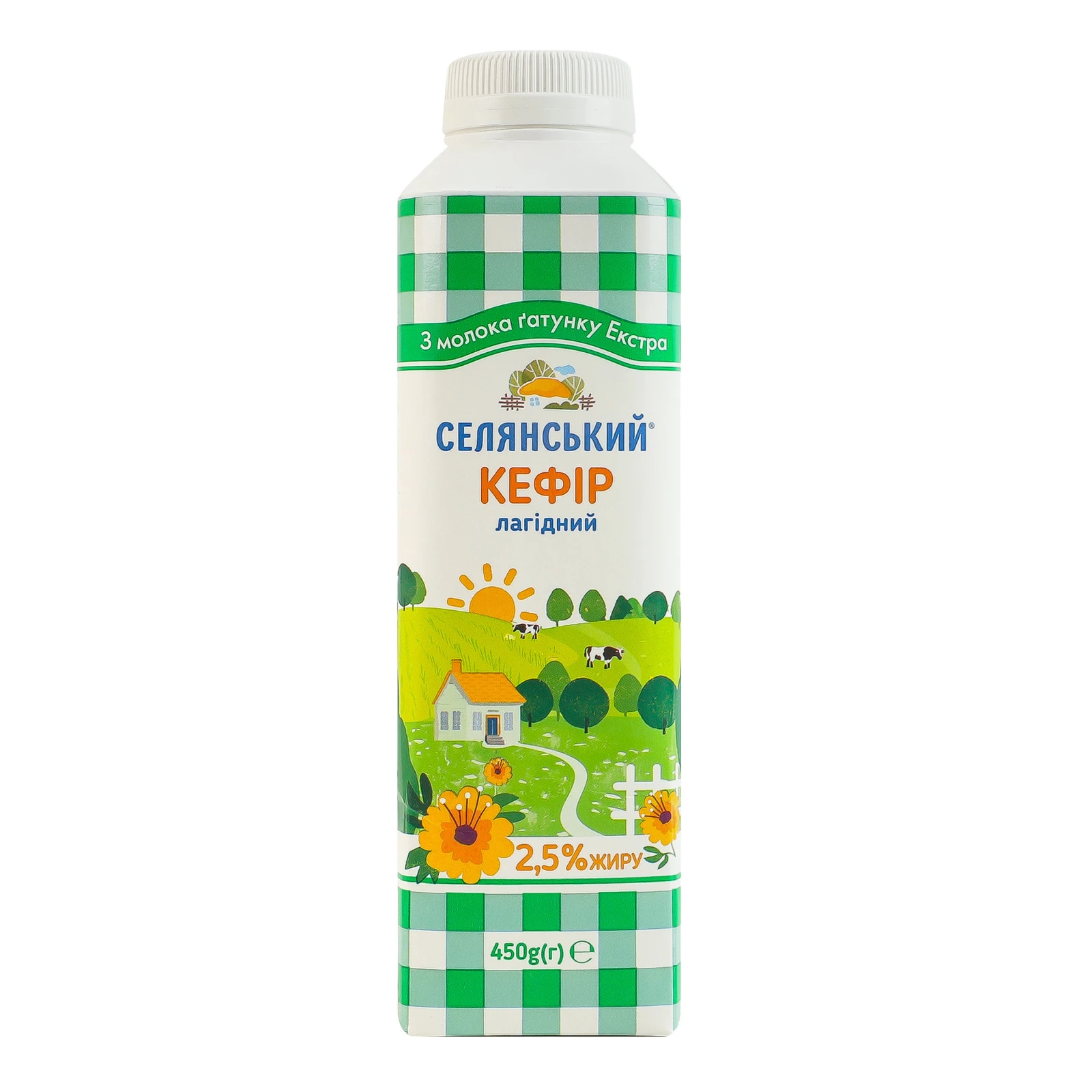 Кефір Селянський лагідний 2.5% 450г Фото №:1