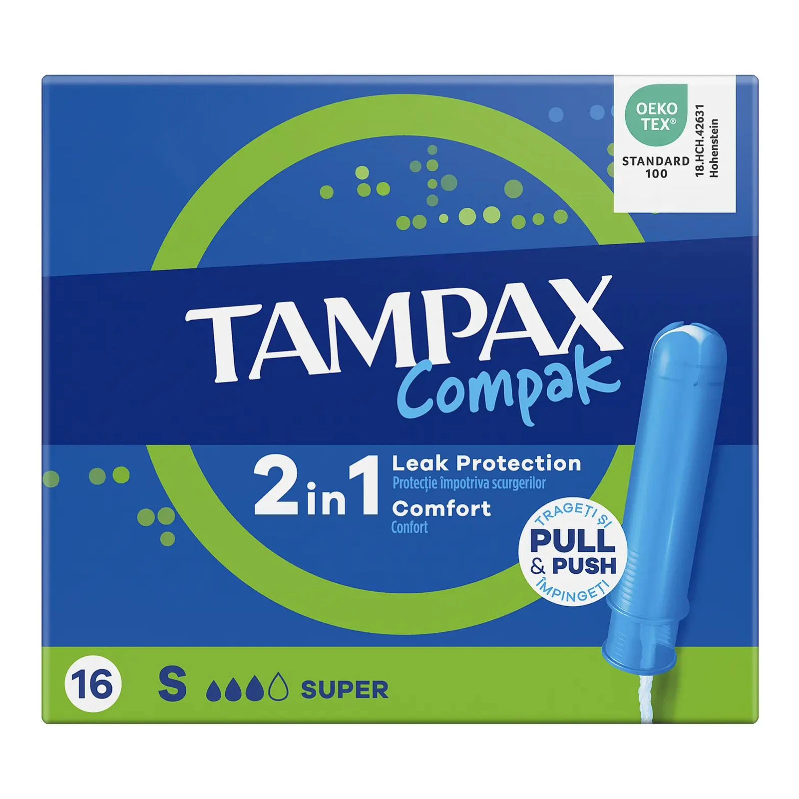 Тампони гігієнічні Tampax Compak Super з аплікатором 16шт/уп Фото №:1