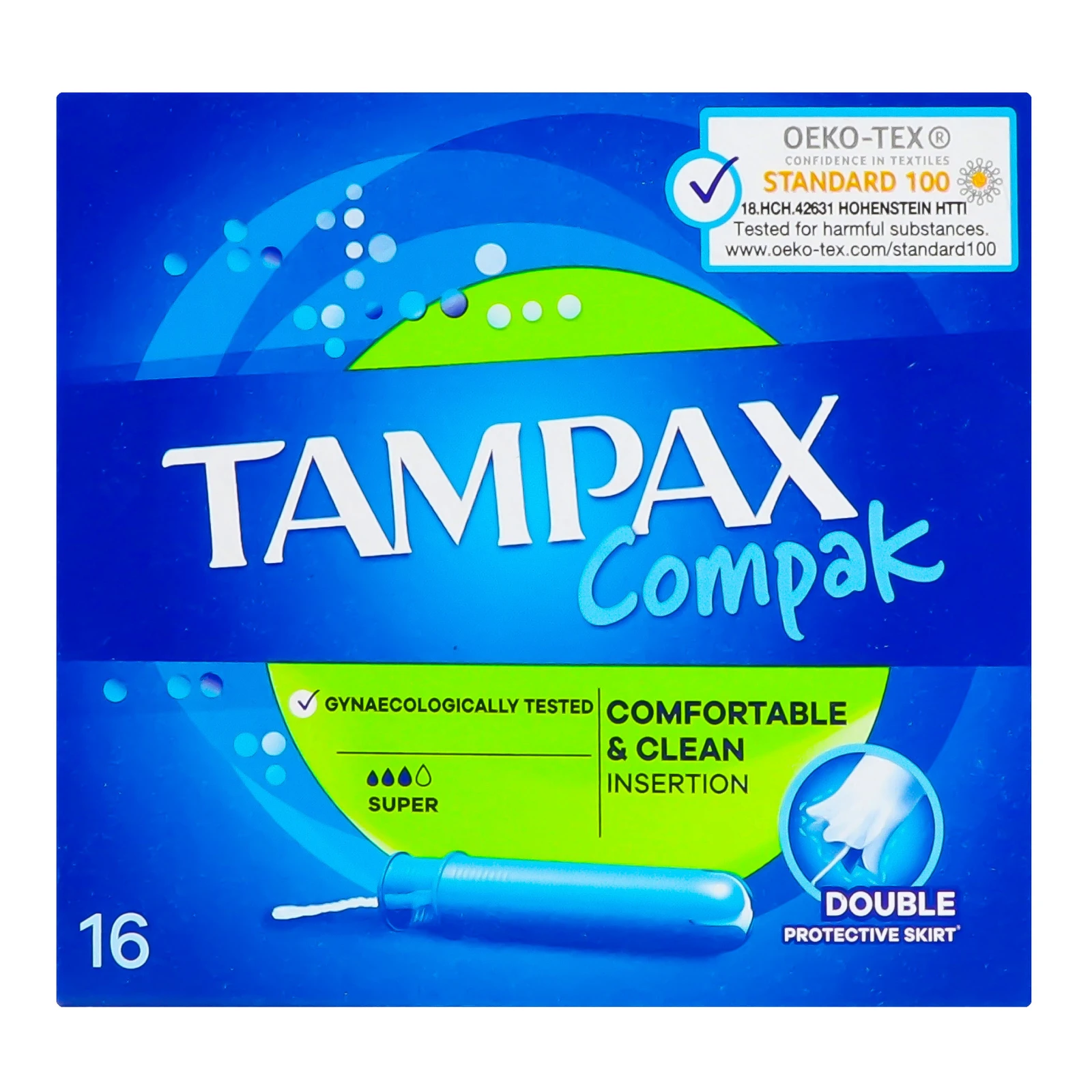 Тампони гігієнічні Tampax Compak Super з аплікатором 16шт/уп Фото навігації №:1