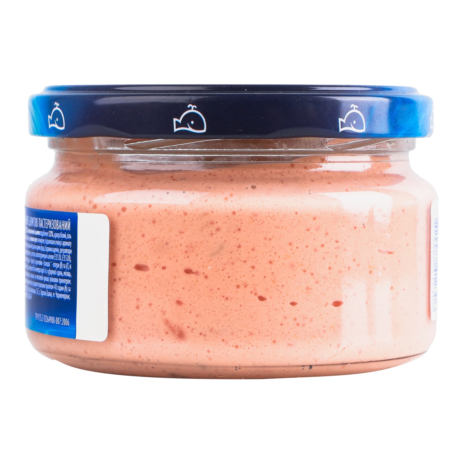 Продукт з ікрою Водний світ Ікорка океанічної риби з копченою сьомгою пастеризований 160г Фото №:2