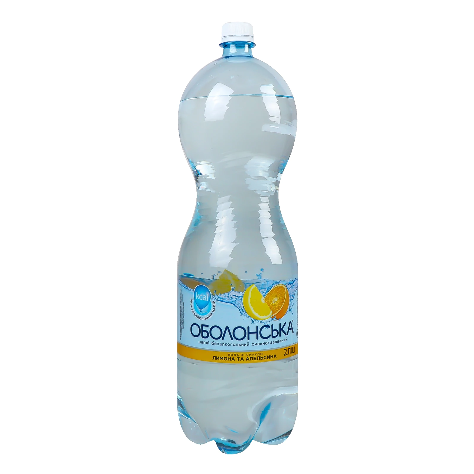 Вода мінеральна Оболонська Лимон та апельсин сильногазована 2л Фото №:2