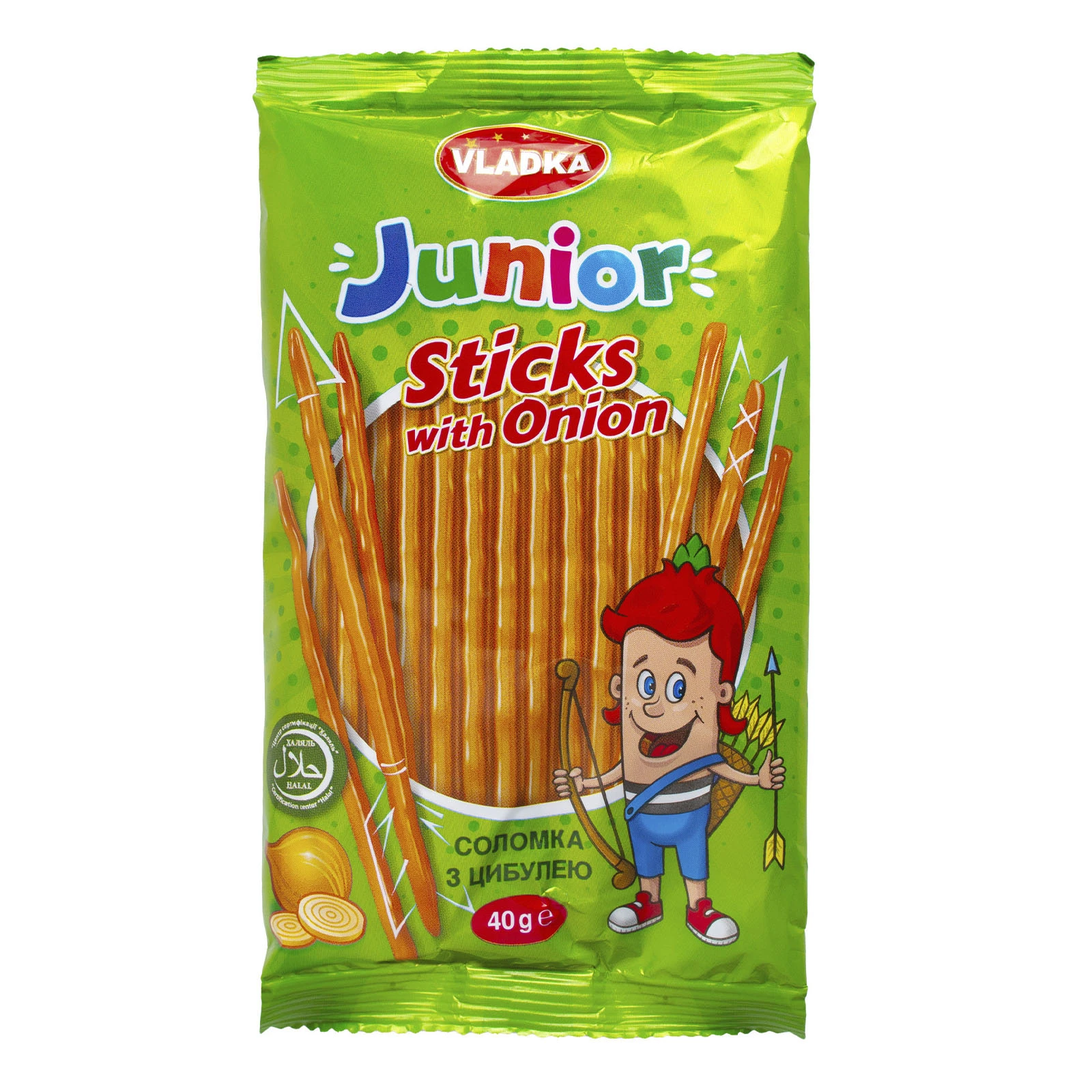 Соломка Vladka 40г з цибулею Junior sticks with Onion Фото навігації №:1