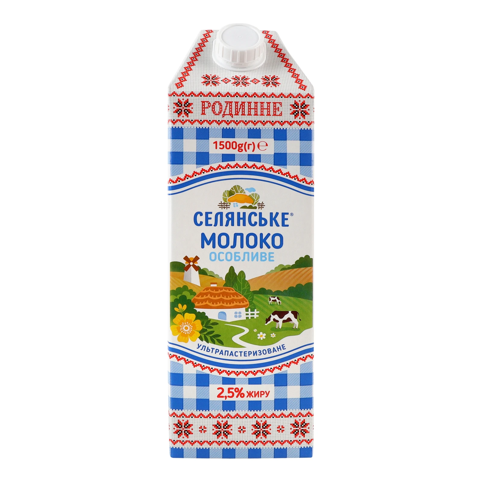 Молоко Селянське Родинне особливе 2.5% 1500г