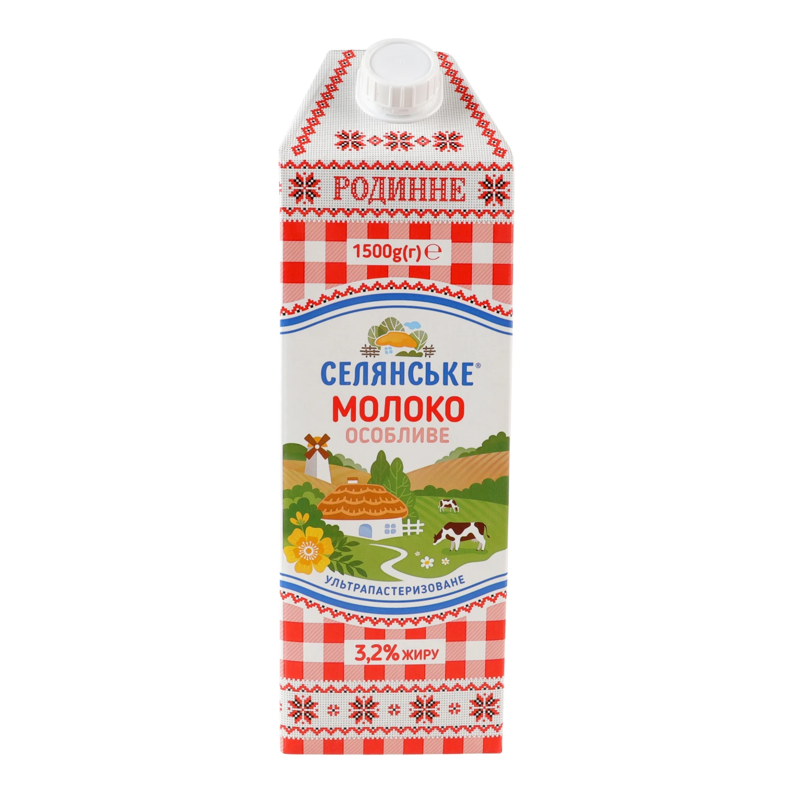 Молоко Селянське Родинне особливе 3.2% 1500г Фото №:1