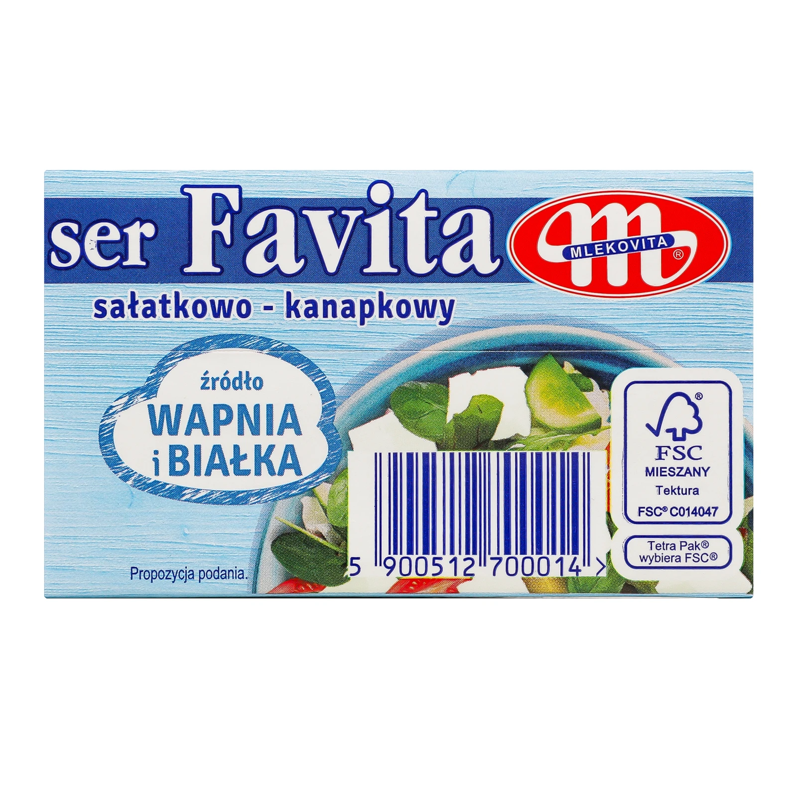 Сир Mlekovita Favita Фета м'який солоний 45% 270г Фото №:2