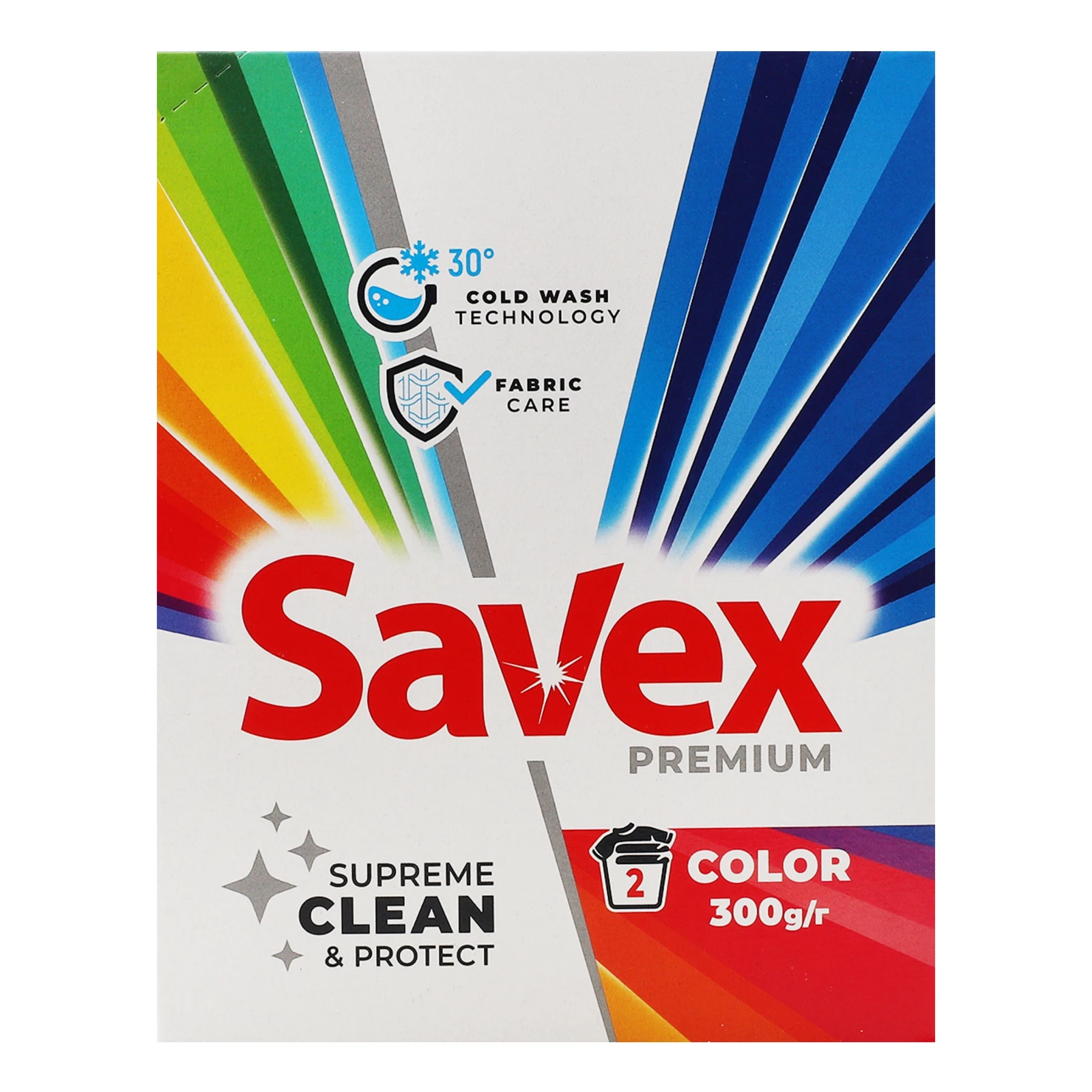 Засіб миючий Savex Premium Color порошкоподібний для автоматичного прання кольорових тканин 300г Фото №:1