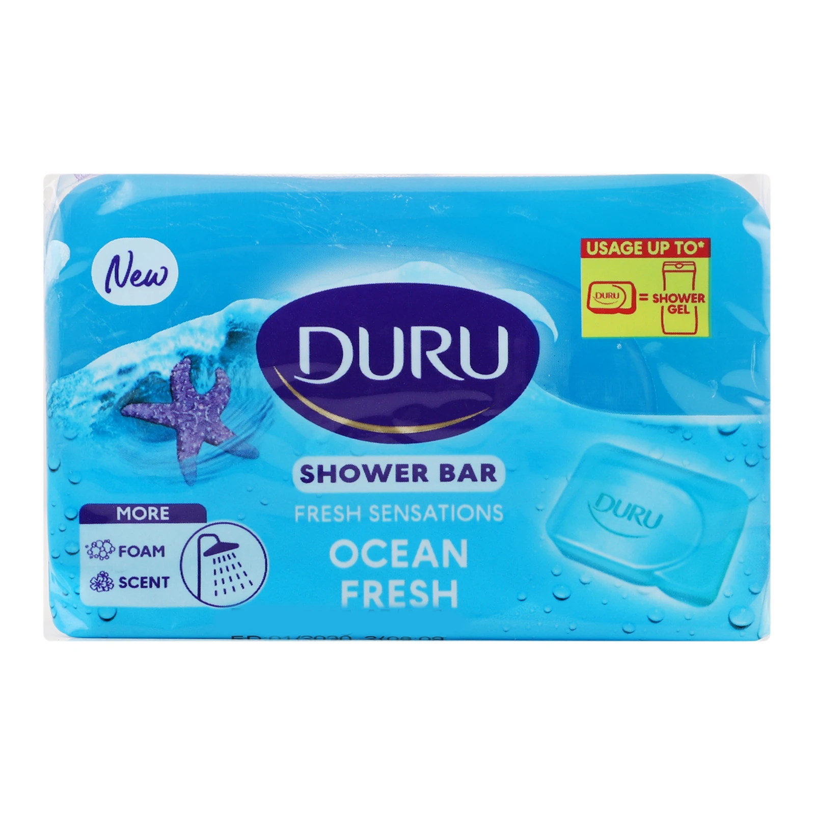 Мило туалетне Duru Fresh Sensations Свіжість океану відновлююче для душу 150г Фото №:1