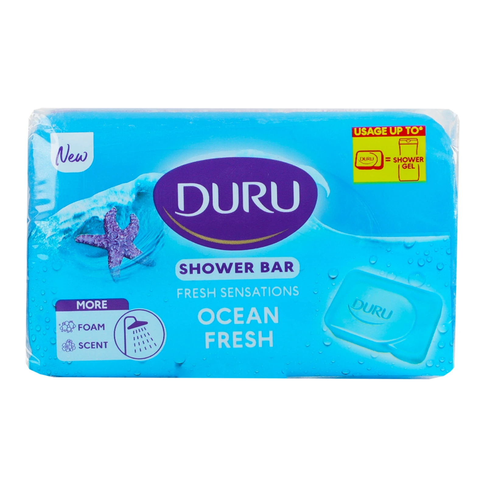 Мило туалетне Duru Fresh Sensations Свіжість океану відновлююче для душу 150г Фото №:1