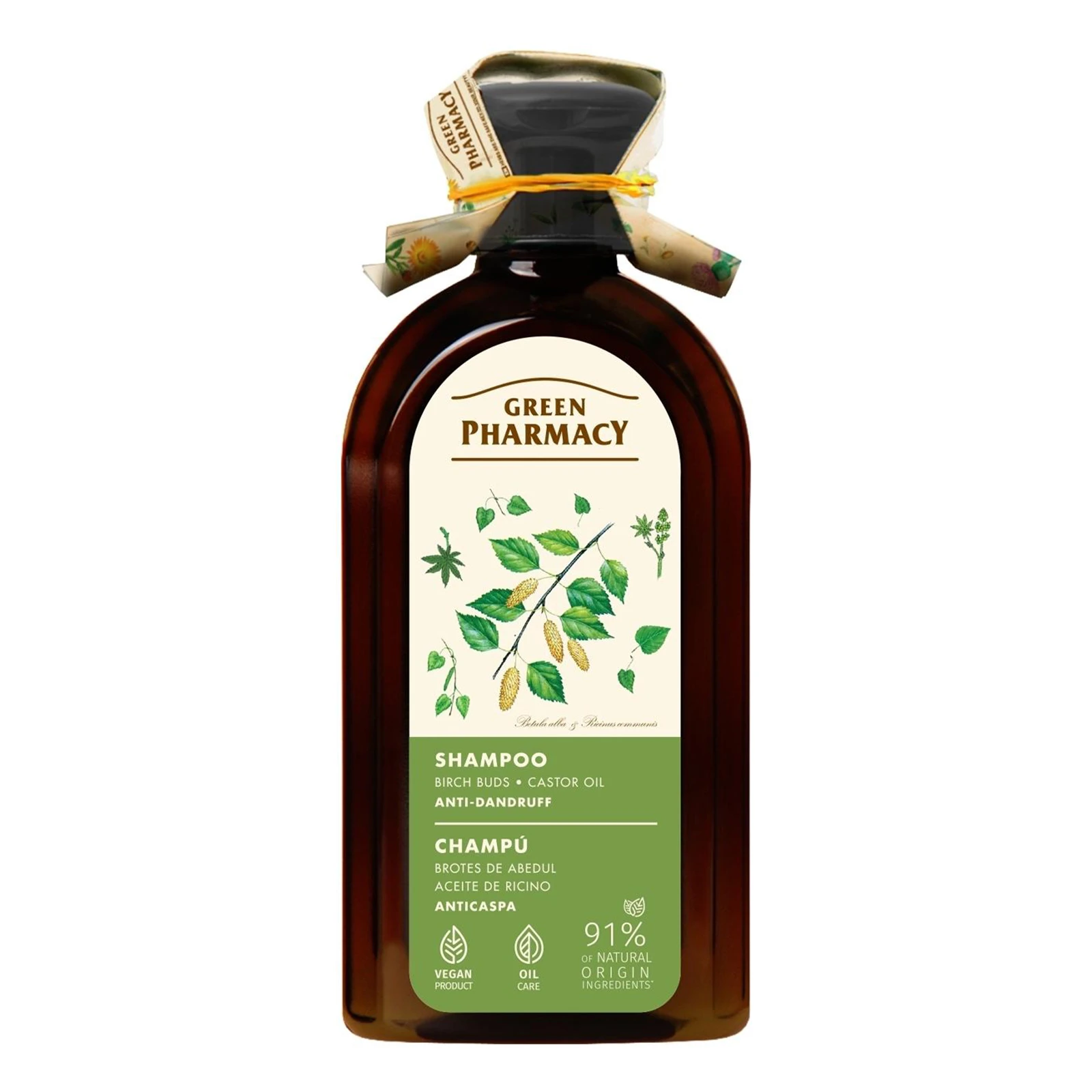 Шампунь Зелена Аптека 350мл Березові бруньки і Рицинова олія Фото №:1