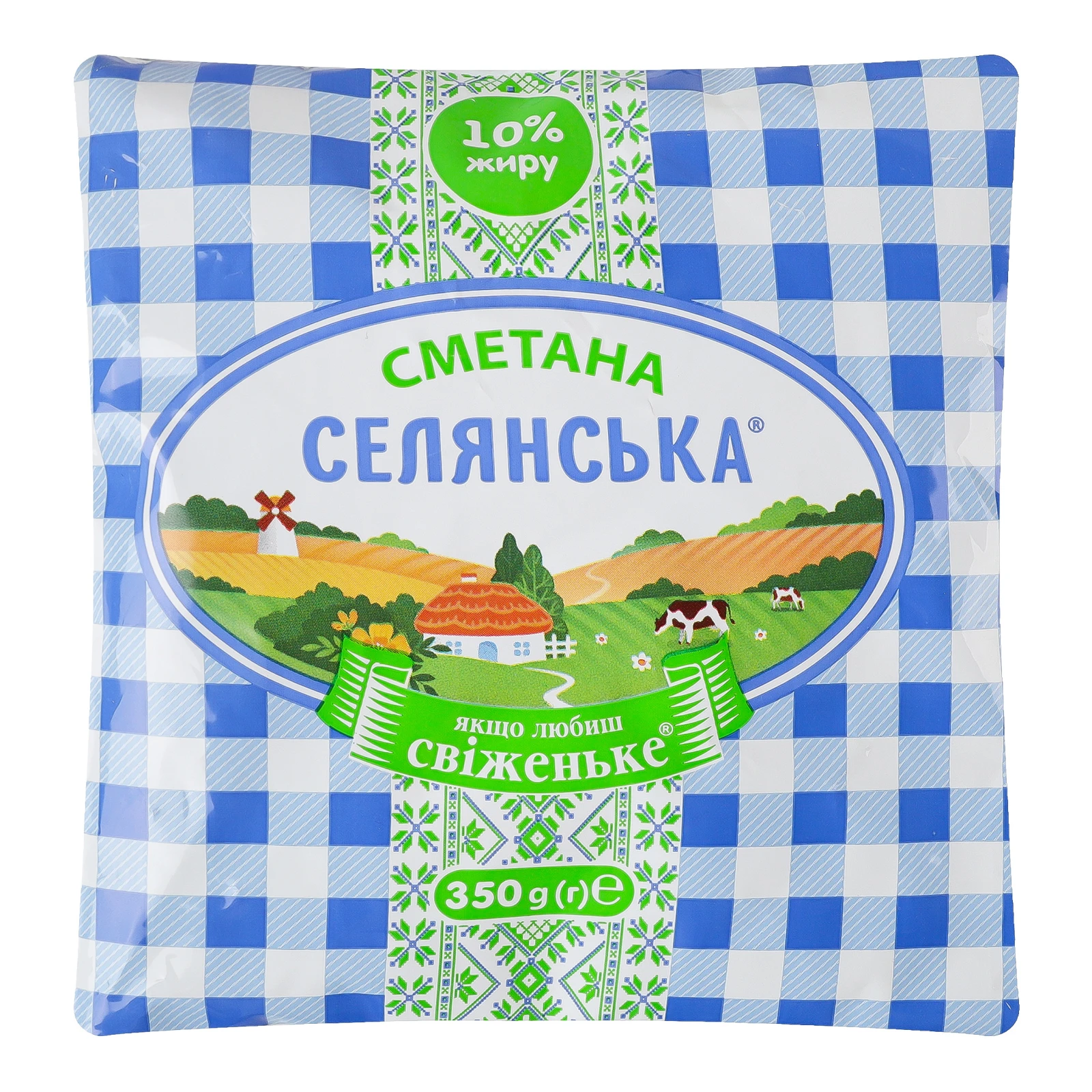 Сметана Селянська 10% 350г Фото №:1