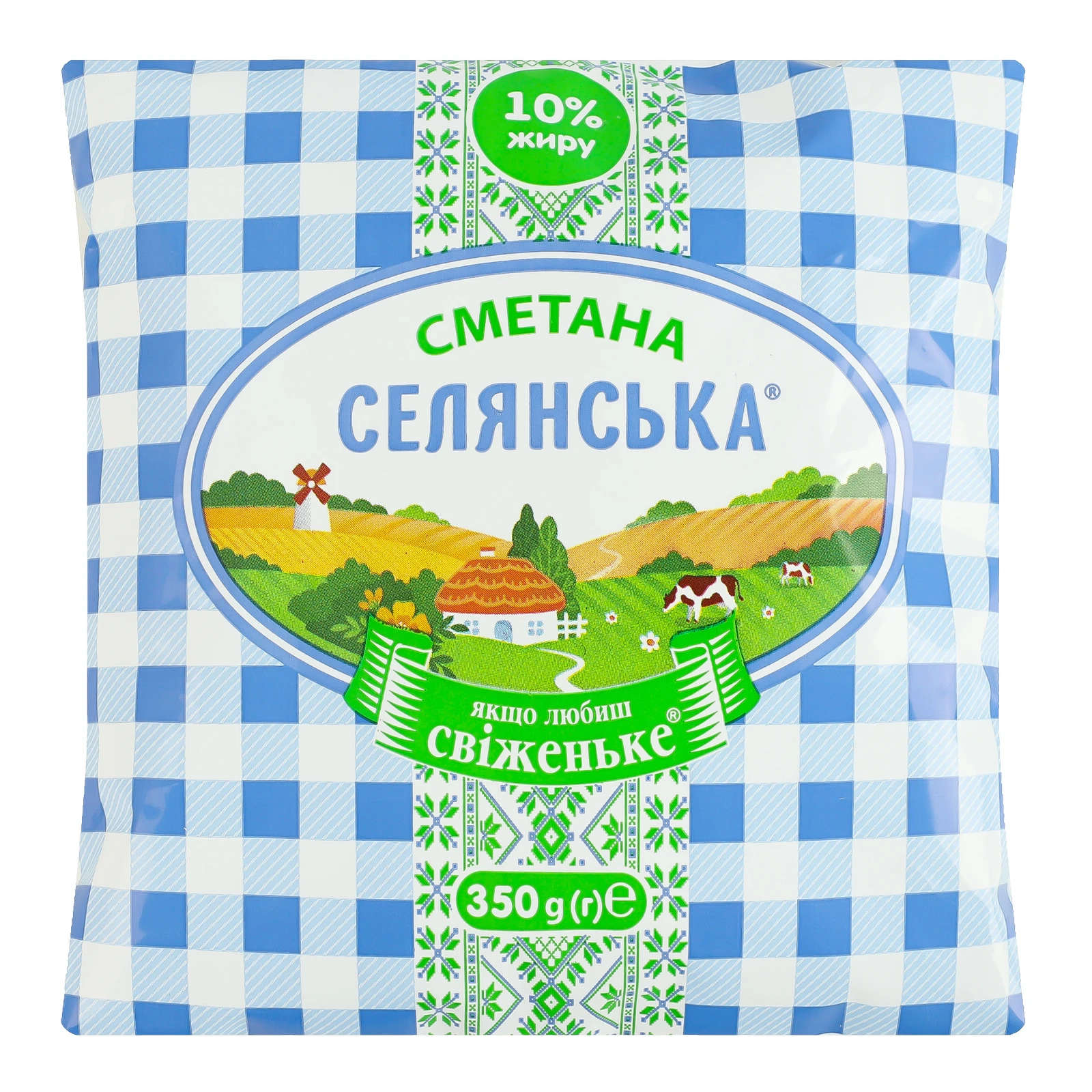 Сметана Селянська 10% 350г Фото №:1