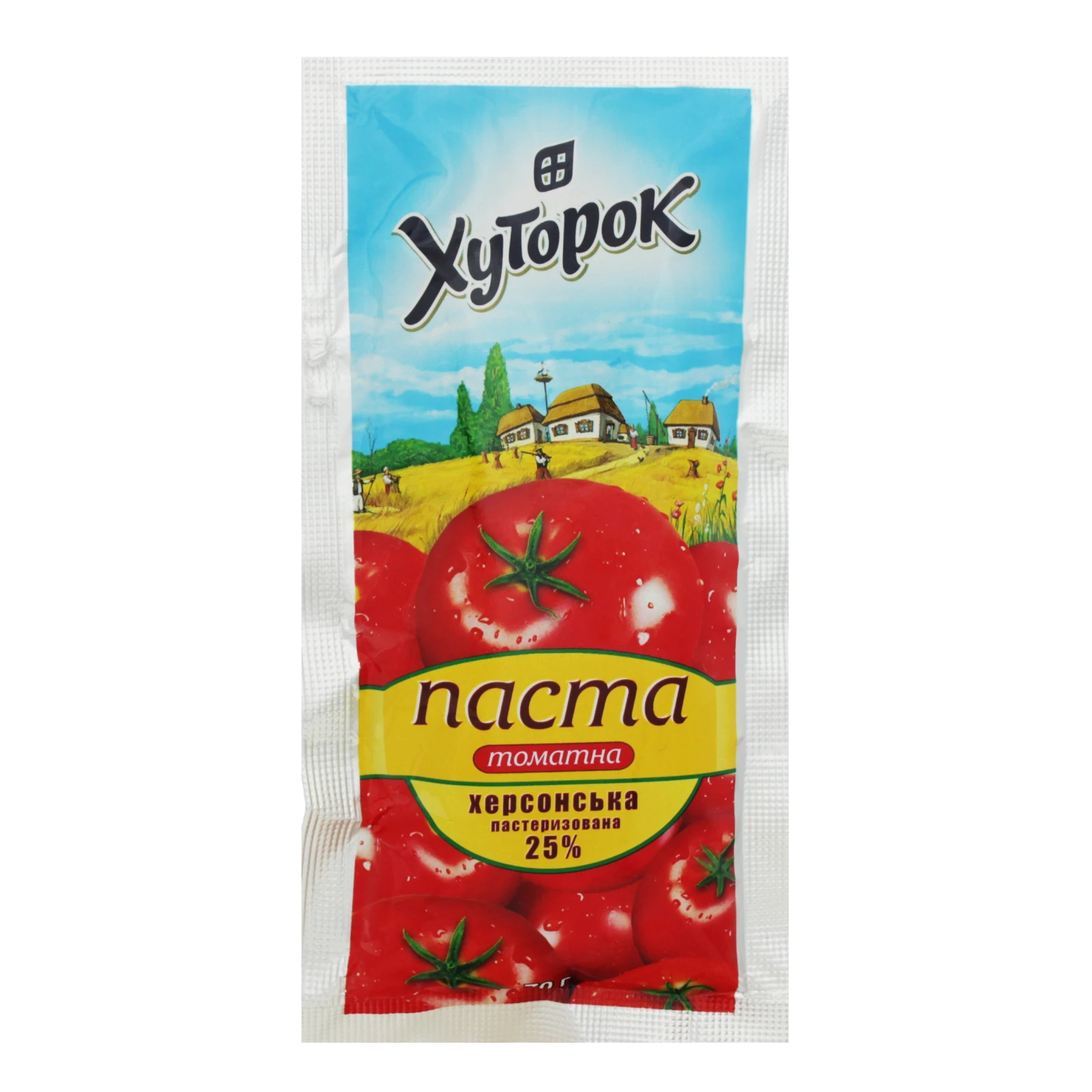 Паста томатна Хуторок Херсонська 25% 70г Фото №:1