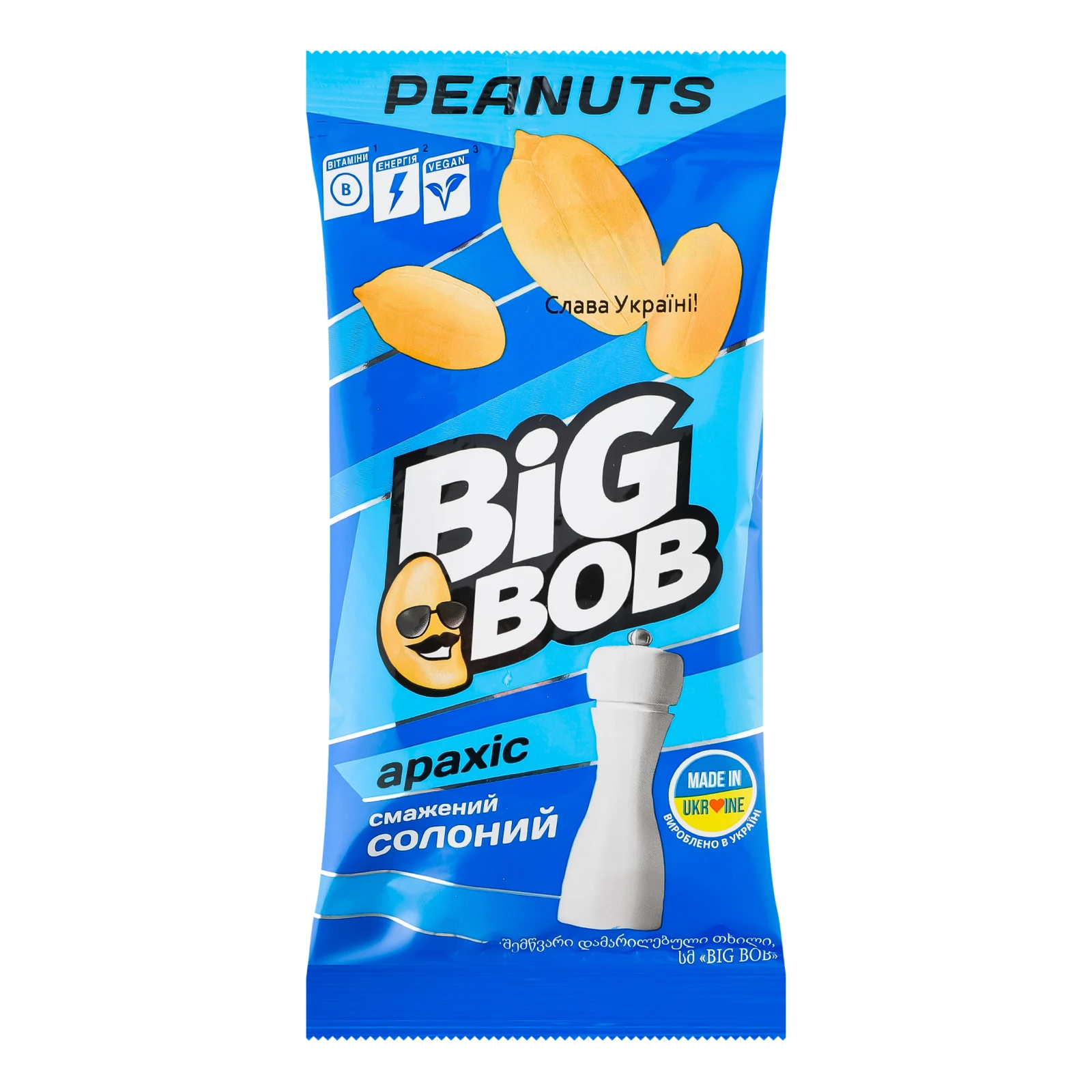 Арахіс Big Bob смажений солоний 60г Фото №:1
