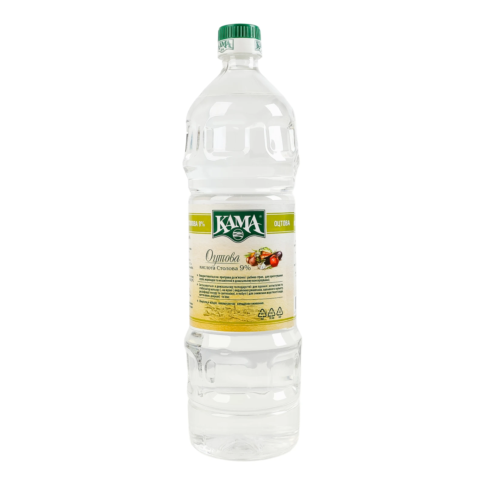 Кислота оцтова Кама Столова 9% 1л Фото №:2